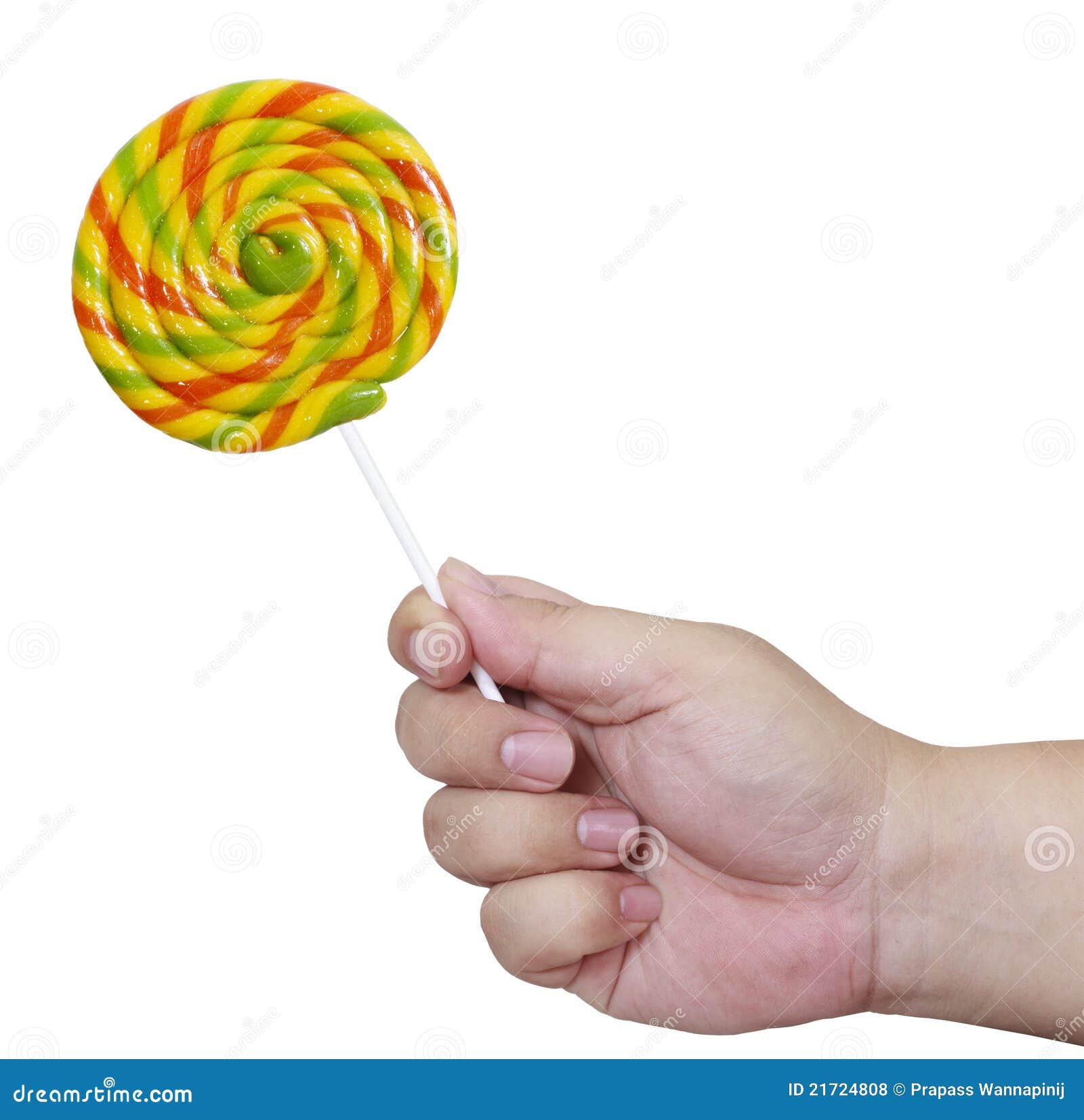 Colorful Round Lollipop Isolated Stock Photo - Image of delicious ...