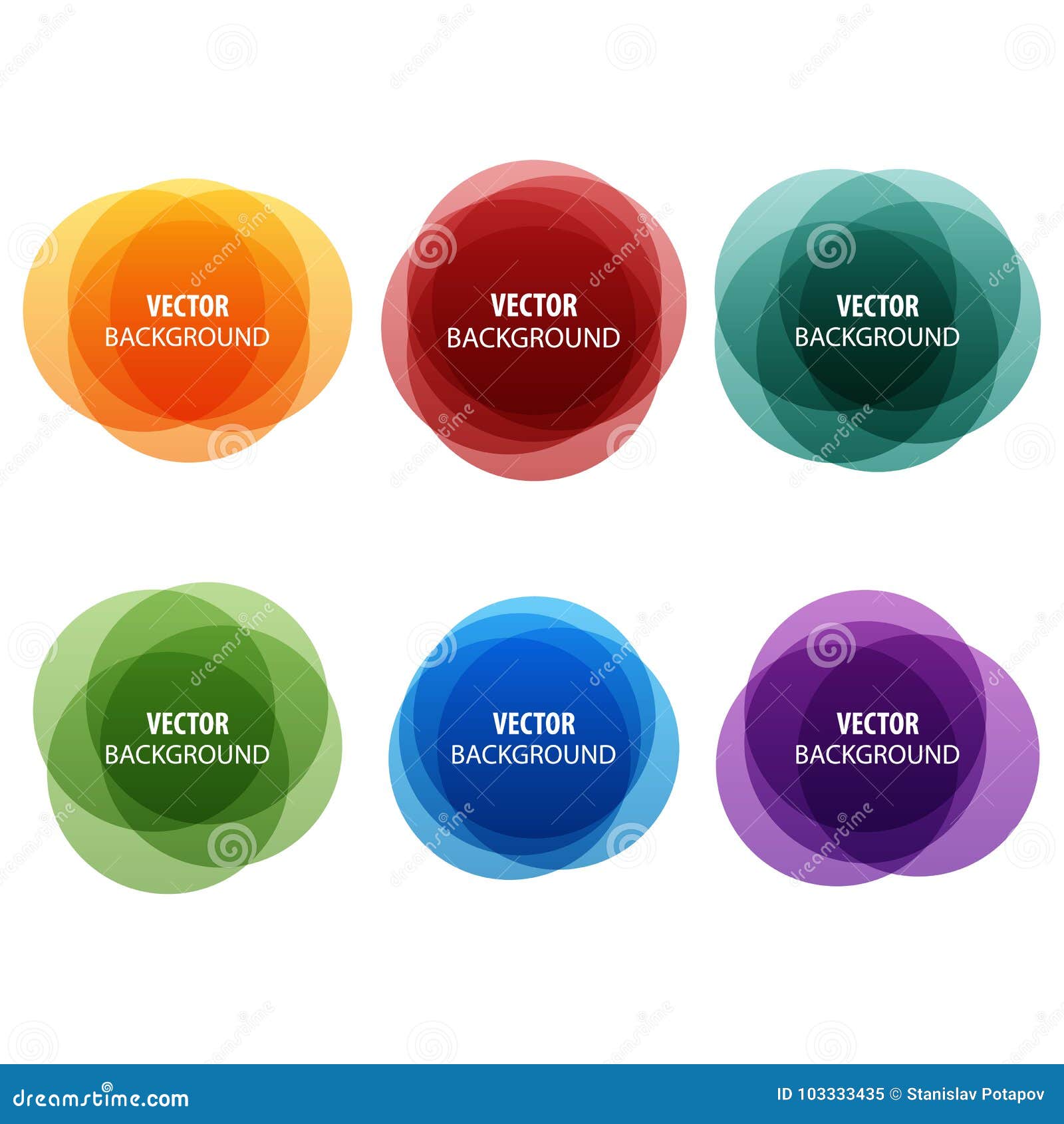 Colorful Round Shape Abstract Banners Stock Vector - Illustration of