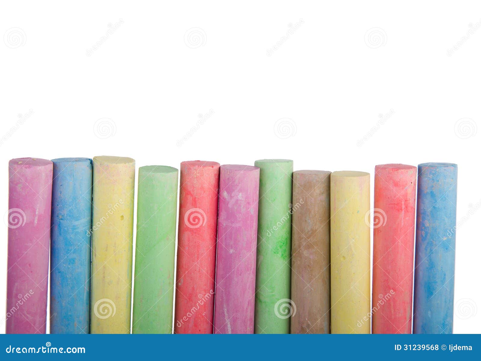 Stack of Color Chalk Sticks Stock Photo - Image of colorful, backgrounds:  18097680