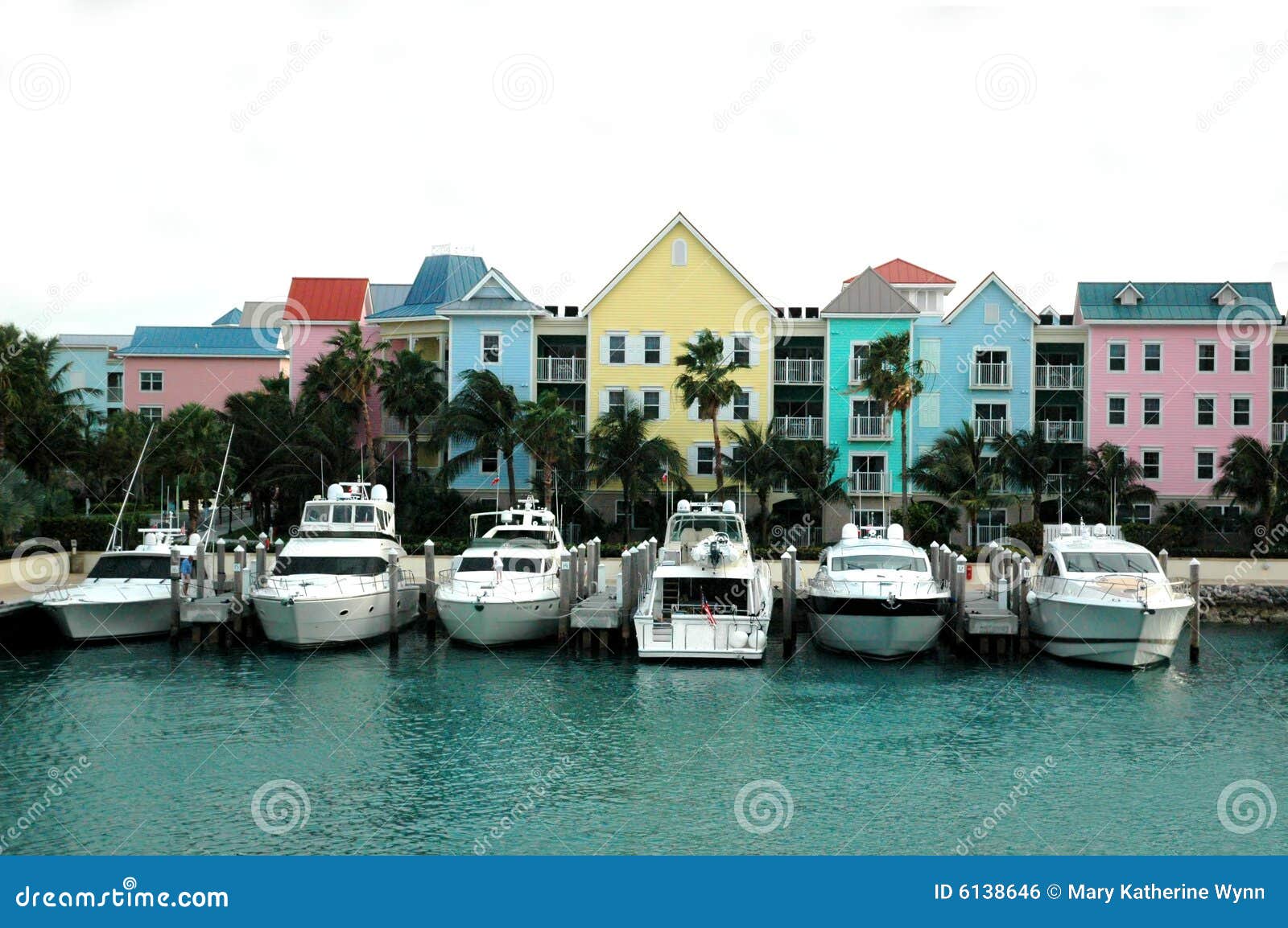 Colorful Row Of Houses And Boats Stock Photo - Image of ...