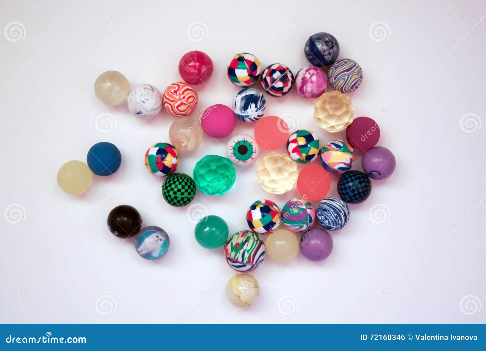 Colorful rubber balls stock photo. Image of round, balls 72160346