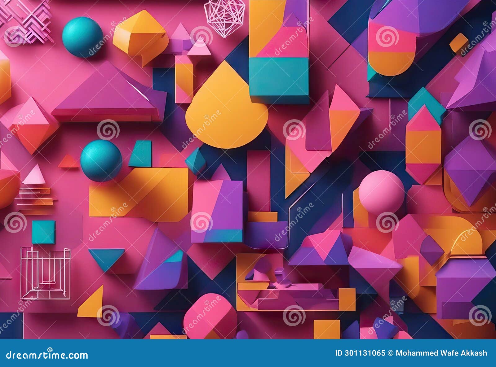 colorful 90s style geometric  set stock 1990-1999, 1980-1989, , backgrounds