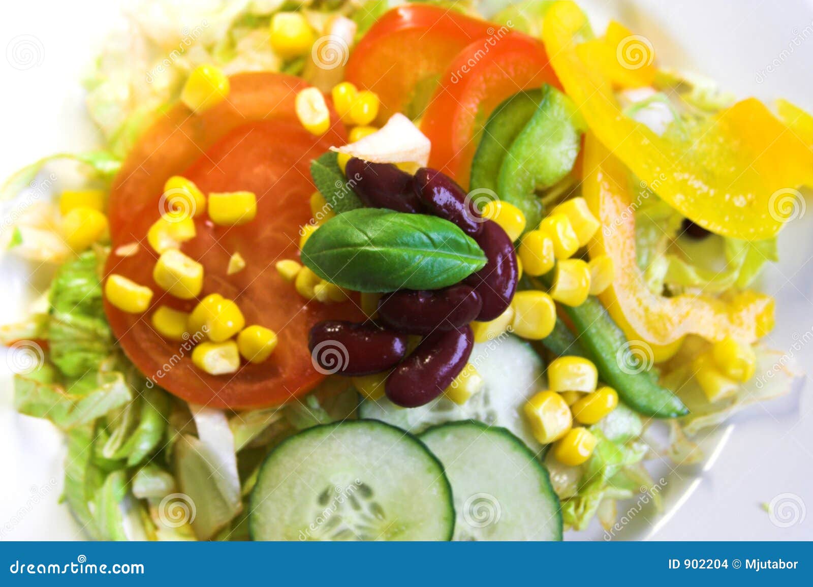 Colorful salad mix stock photo. Image of beans, food, calories 902204
