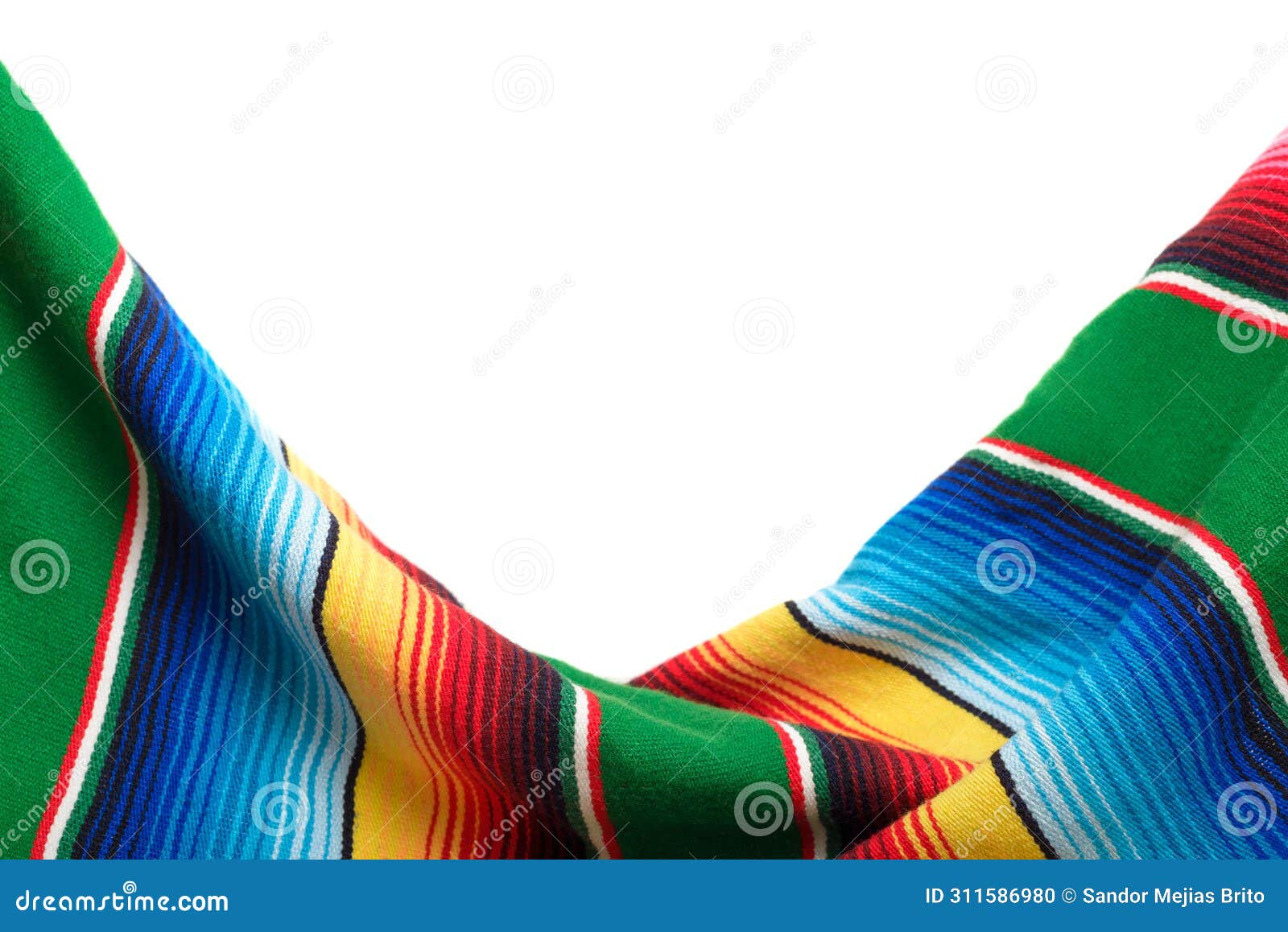 Colorful sarape with copy space. Cinco de Mayo background