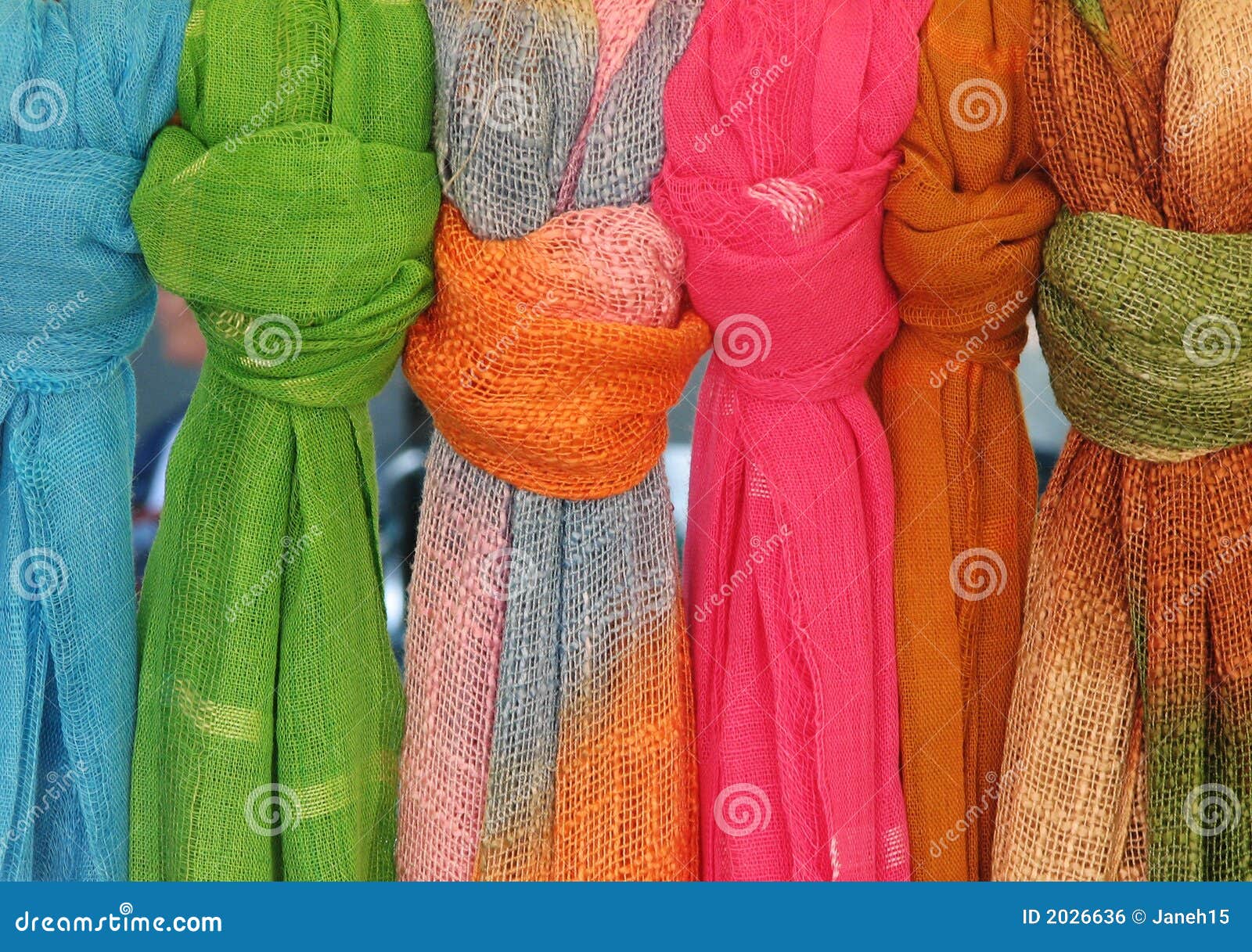 Colorful scarves stock photo. Image of color, fabric, industry 2026636