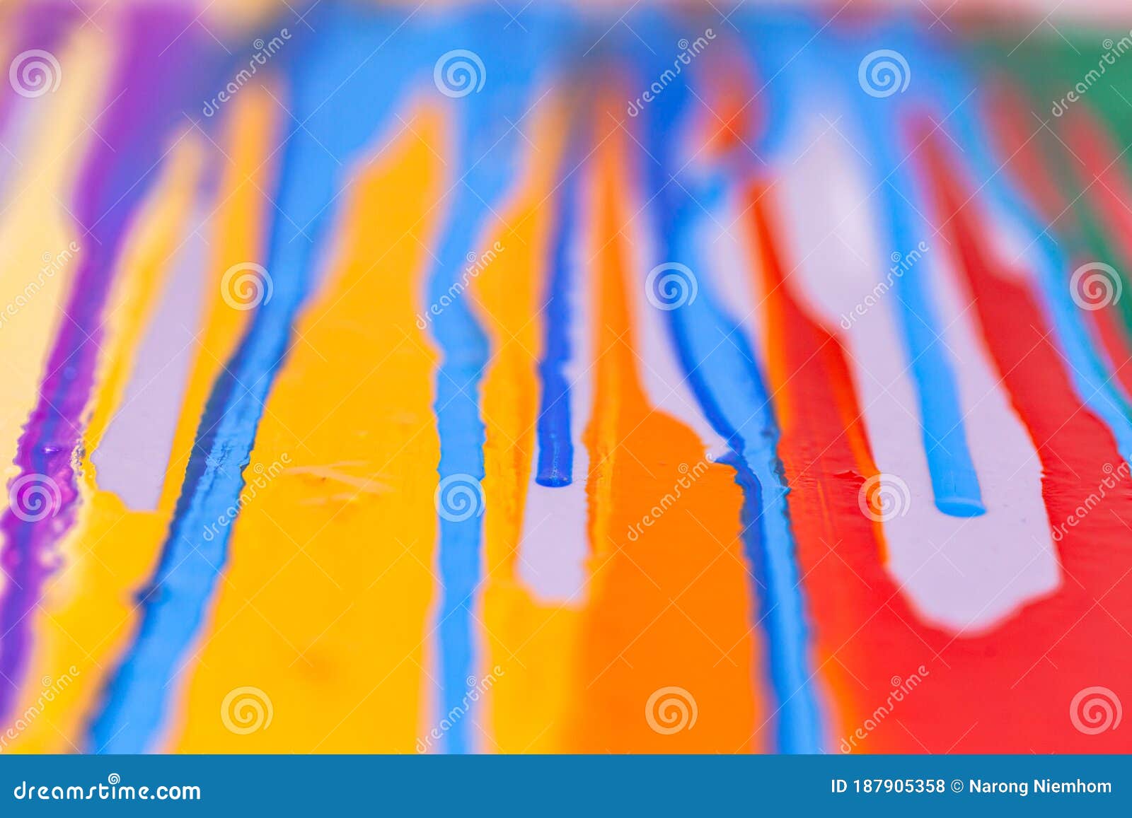 Olorful of Screen Printing Ink are Dripping Stock Photo - Image of line ...