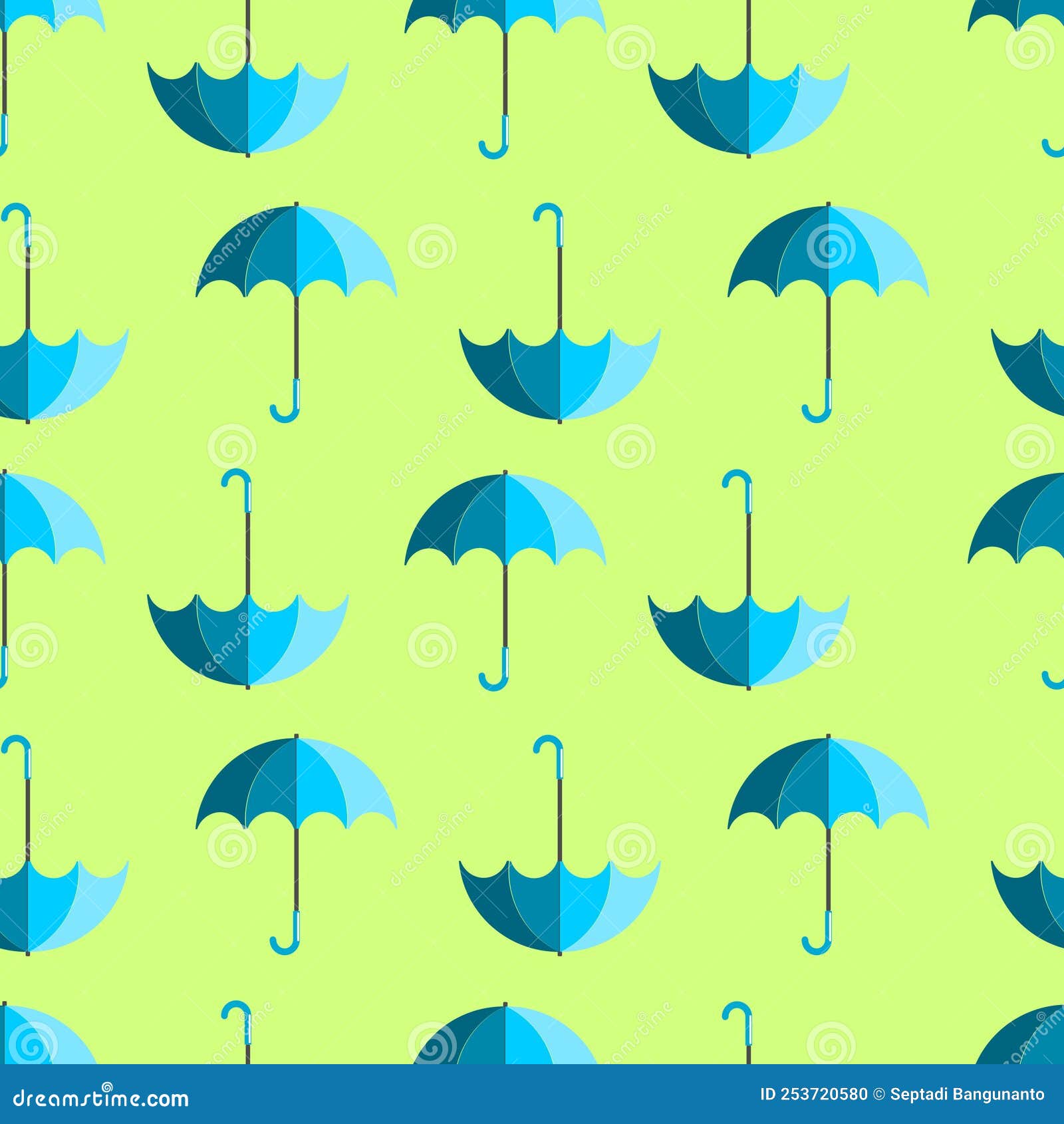Colorful Seamless Vector Pattern for Background and Wallpaper of Blue