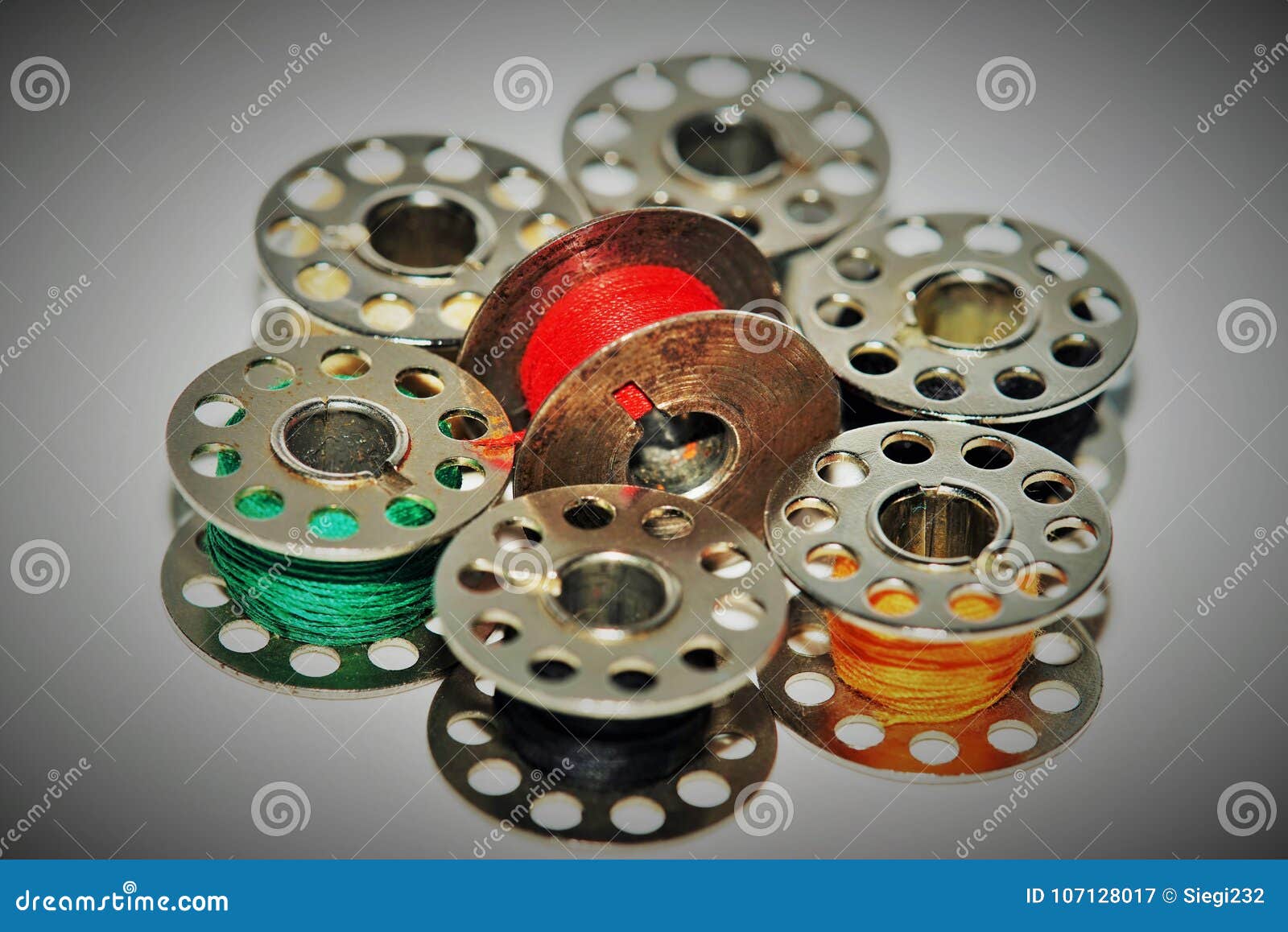 Sewingthread rolls stock image. Image of white, background 107128017