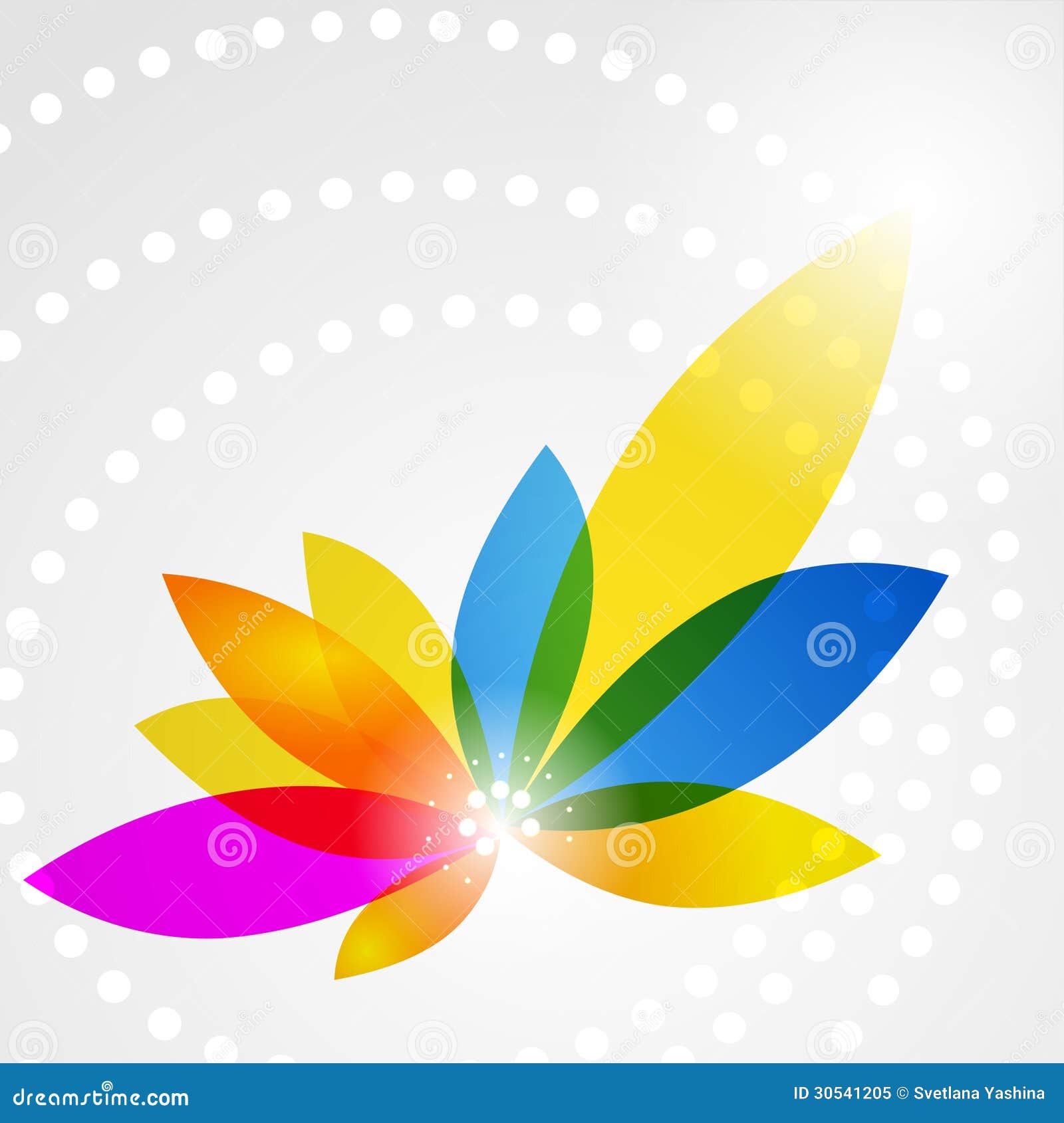 Colorful shiny flower stock illustration. Illustration of foliage ...