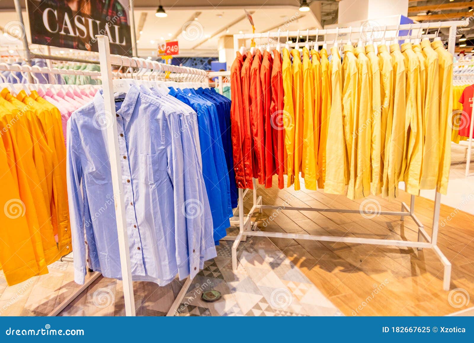 Colorful Shirts Were Hanged on Racks Editorial Image - Image of ...