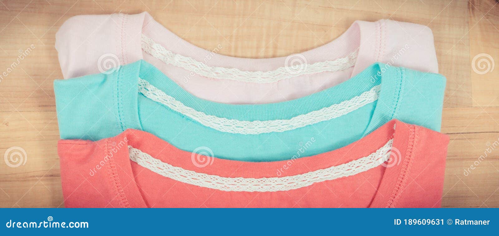 Colorful Shirts for Woman on Board, Clothing for Woman Concept Stock ...