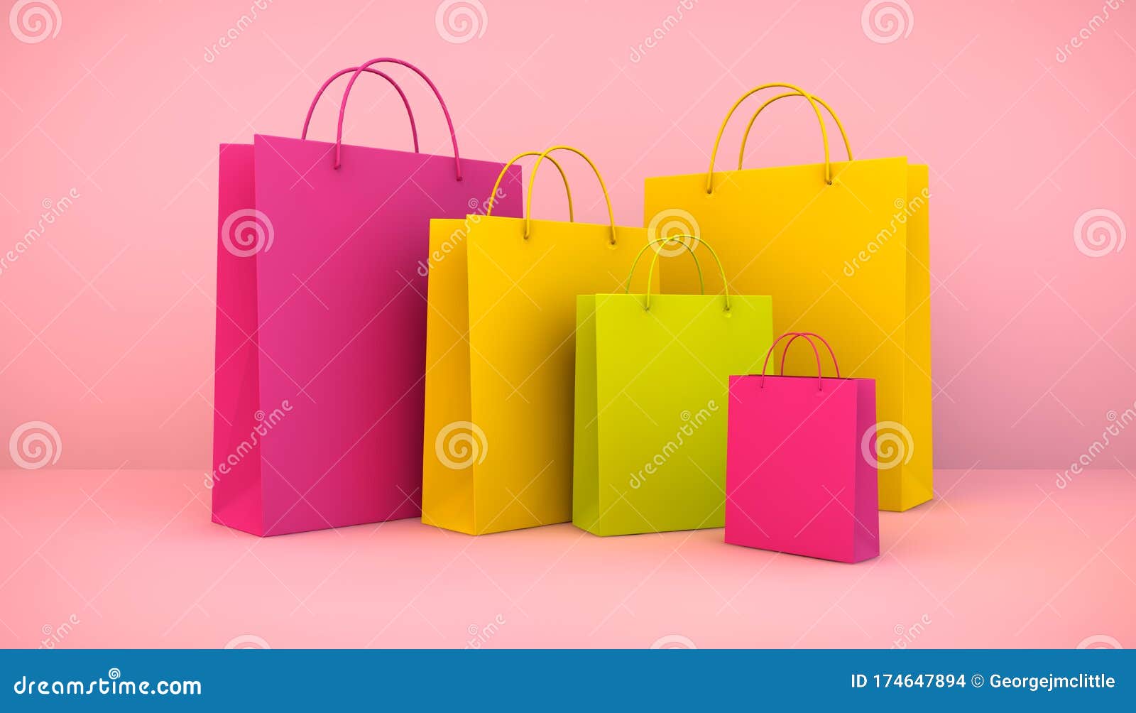 Colorful Shopping Bags Collection Stock Illustration - Illustration of ...