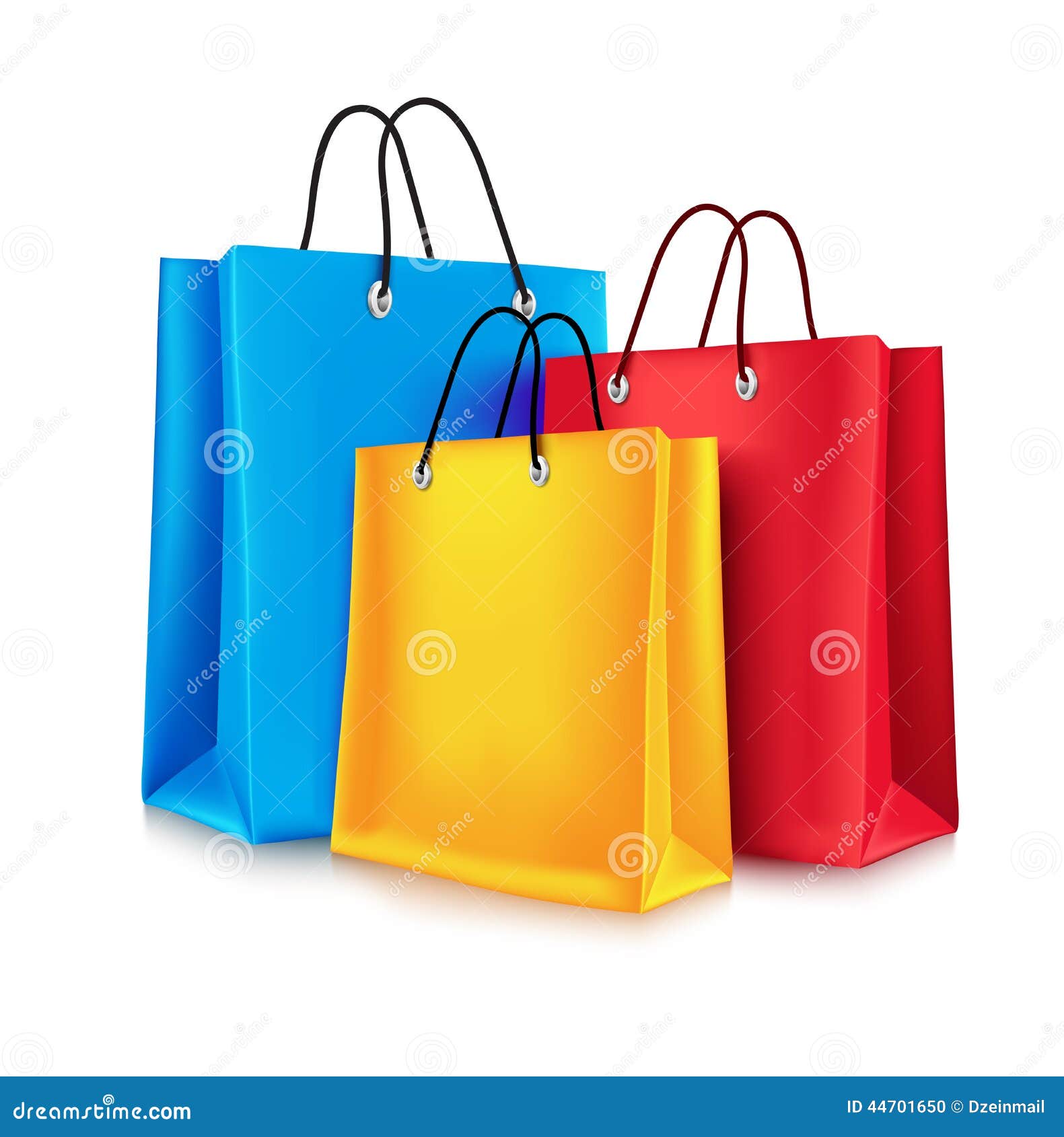 Colorful Shopping Bags stock vector. Illustration of packaging - 44701650