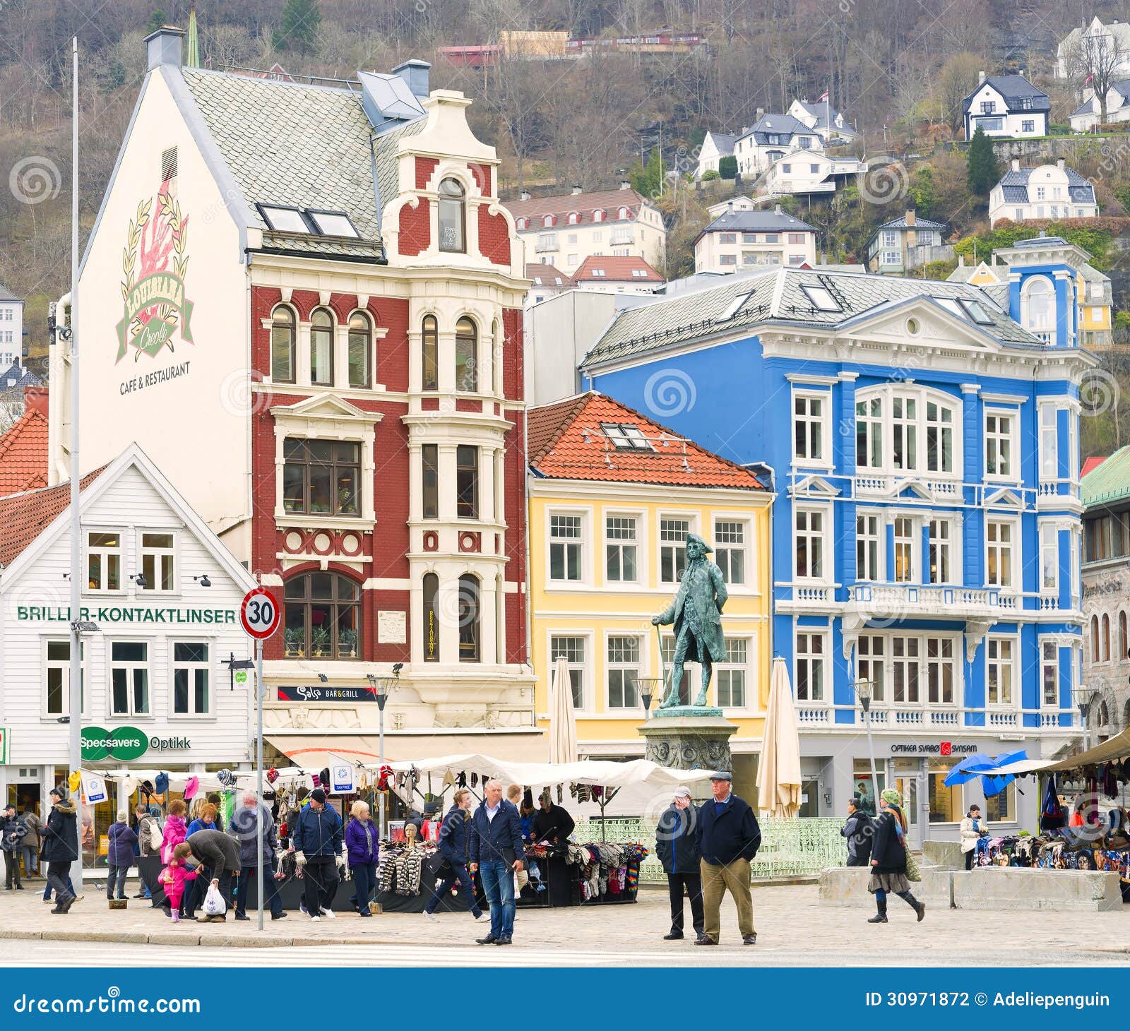 Colorful Shopping Plaza, Bergen Norway Editorial Photography - Image ...