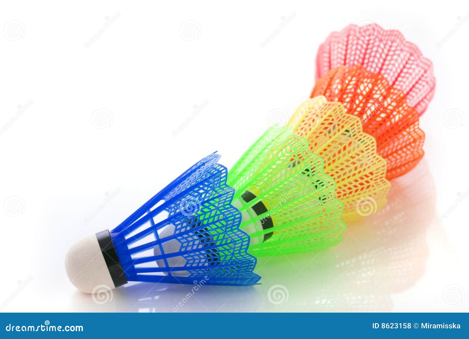 Colorful Shuttlecocks for Badminton Stock Photo Image of bright, isolated 8623158
