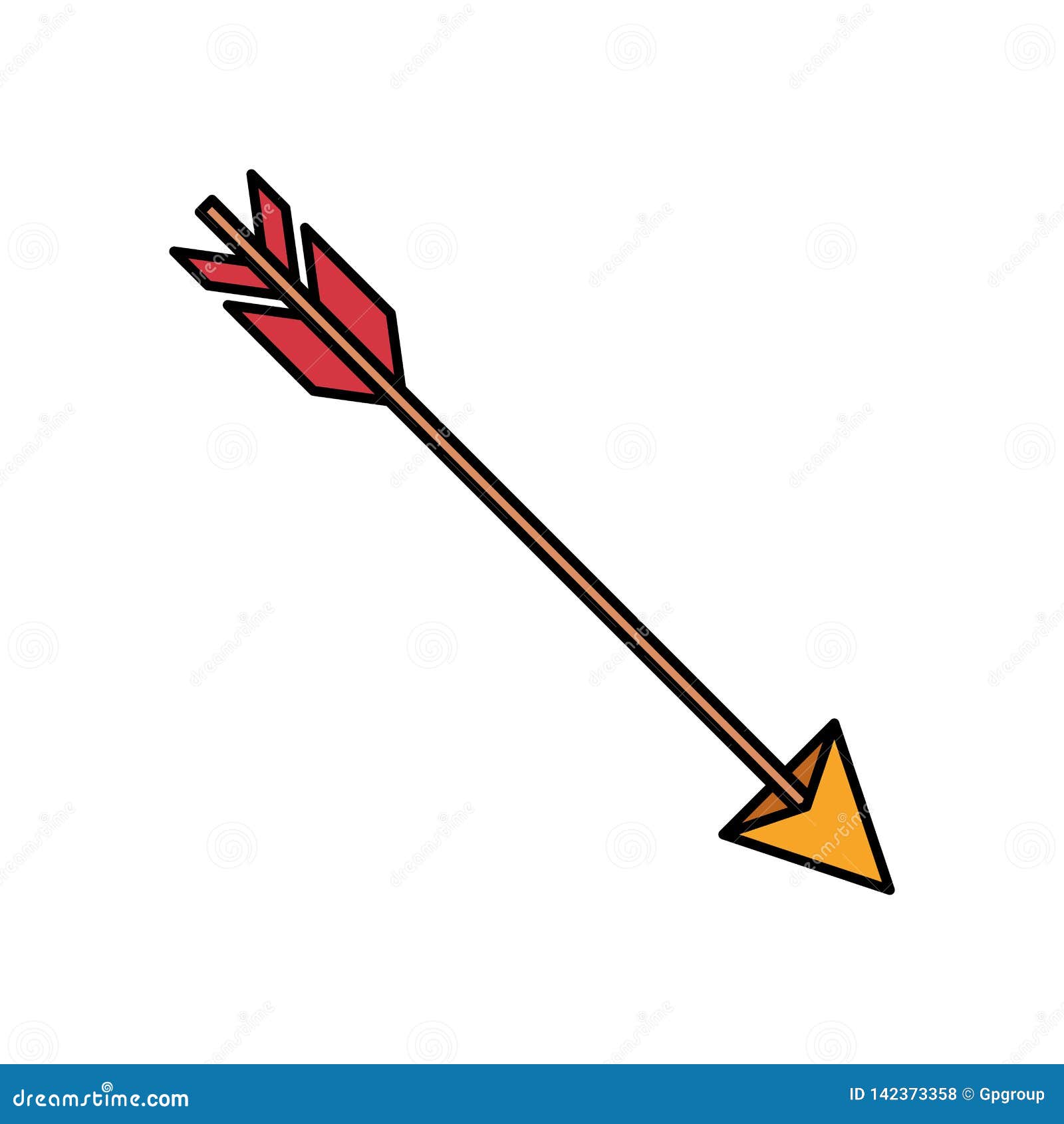 Download Colorful Silhouette Of Hunting Arrow Stock Vector ...