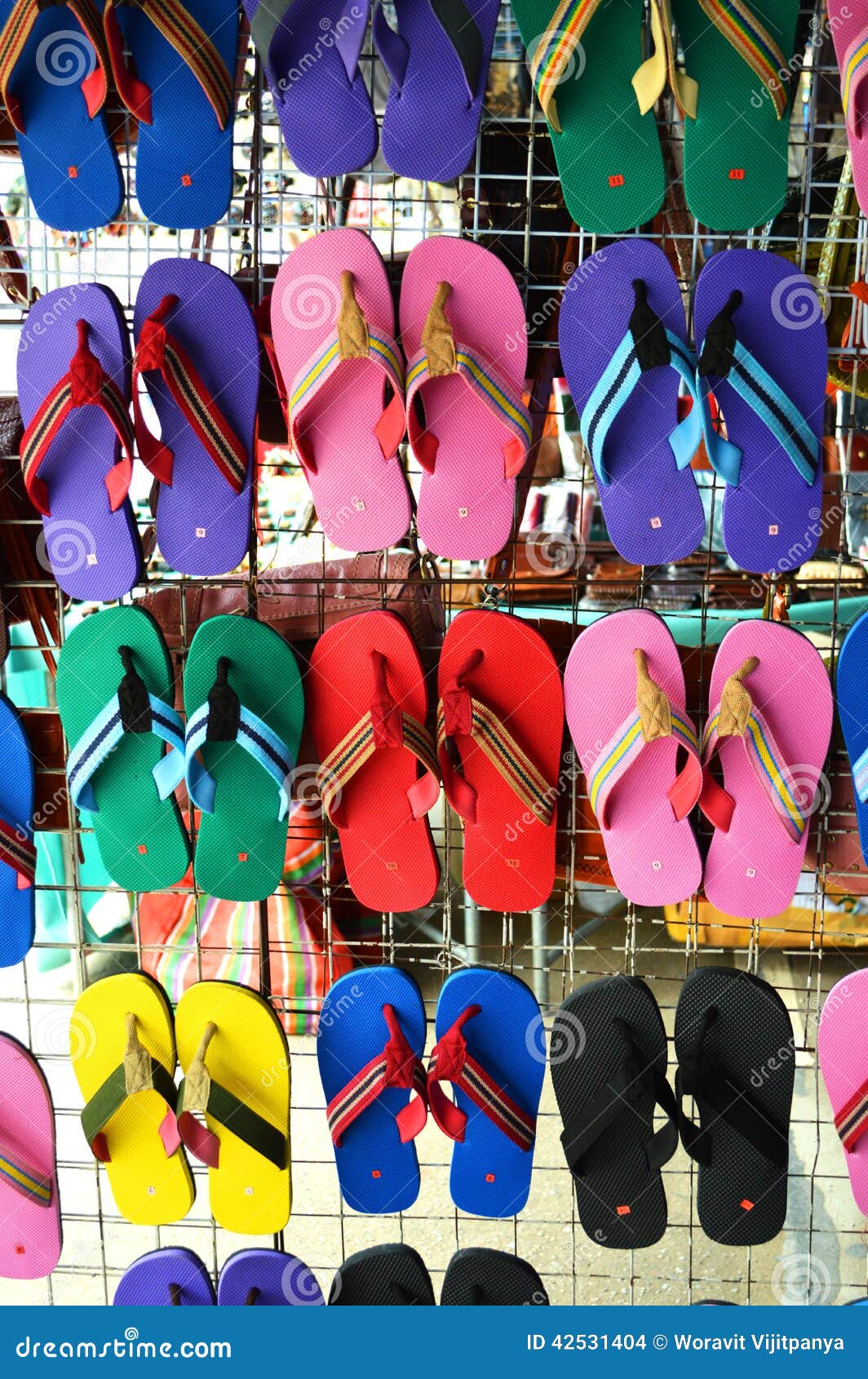 colorful slippers