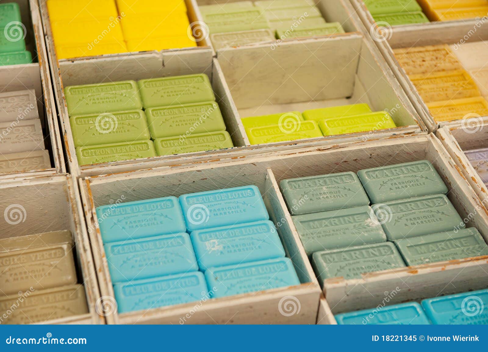 Colorful Soap Bars in the French Provence Stock Image Image of