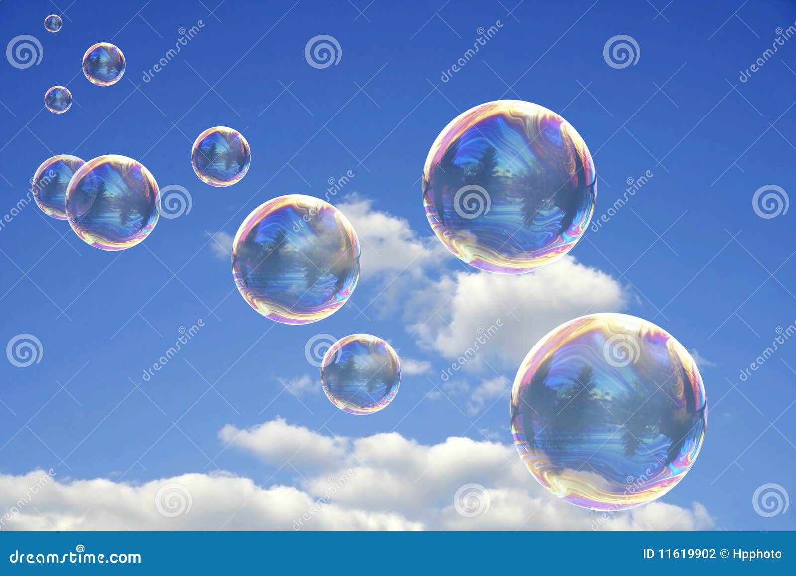 colorful soap bubbles