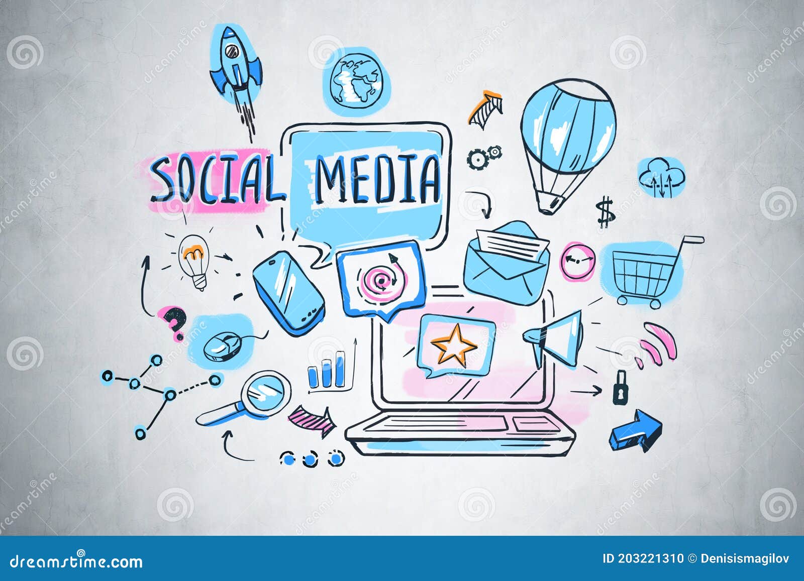 Social Media Concept Sketch Vector Illustration Royalty Free SVG  Cliparts Vectors And Stock Illustration Image 23109028
