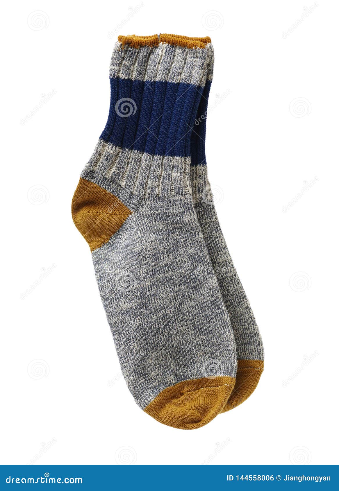 Colorful Sock on White Background Stock Photo - Image of cute, short ...