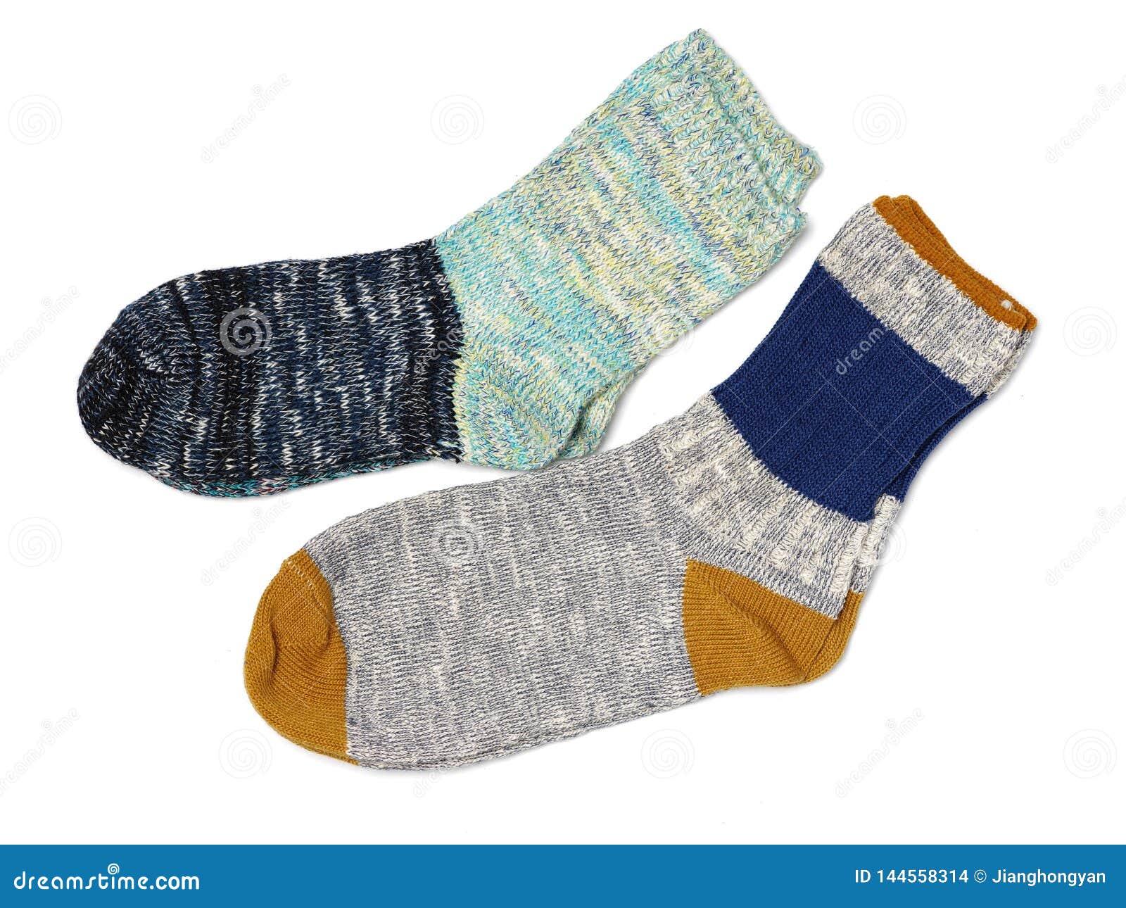 Colorful Sock on White Background Stock Photo - Image of beautiful ...