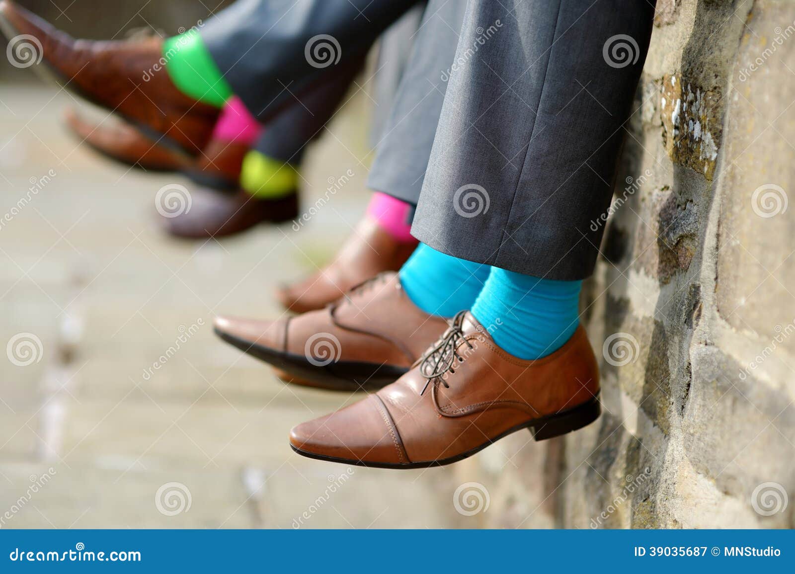 Colorful Socks of Groomsmen Stock Image Image of comical, legs 39035687