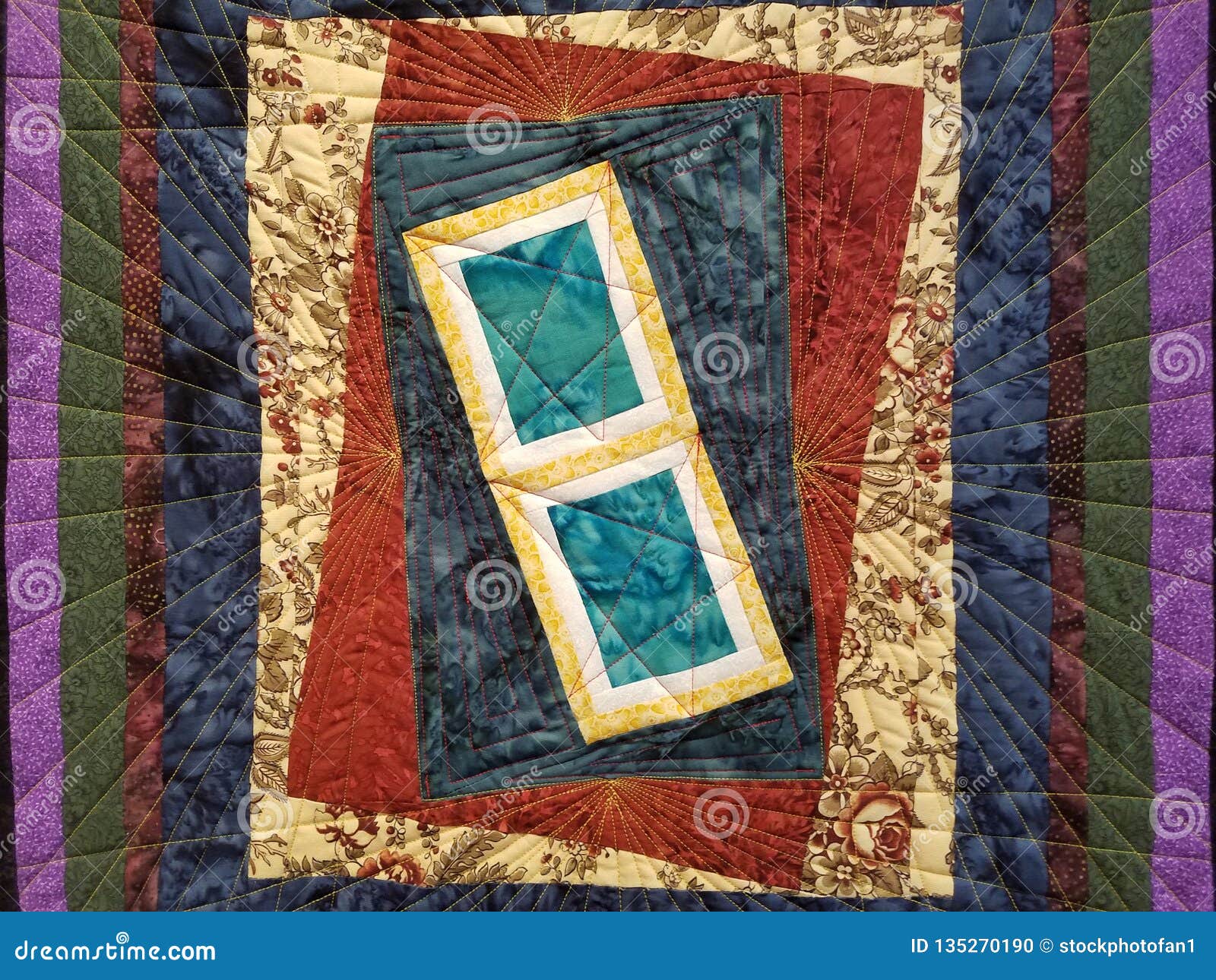 Colorful Soft Quilt Fabric Textile or Backround Stock Photo Image of blanket, fabric 135270190