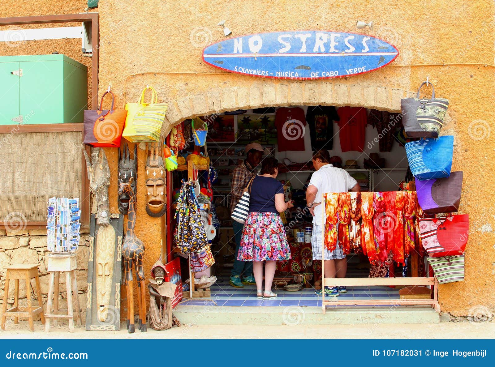 Colorful Souvenir Shop People Clothing Handbags, Cape Verde Editorial Photo of crafts, handbags: 107182031