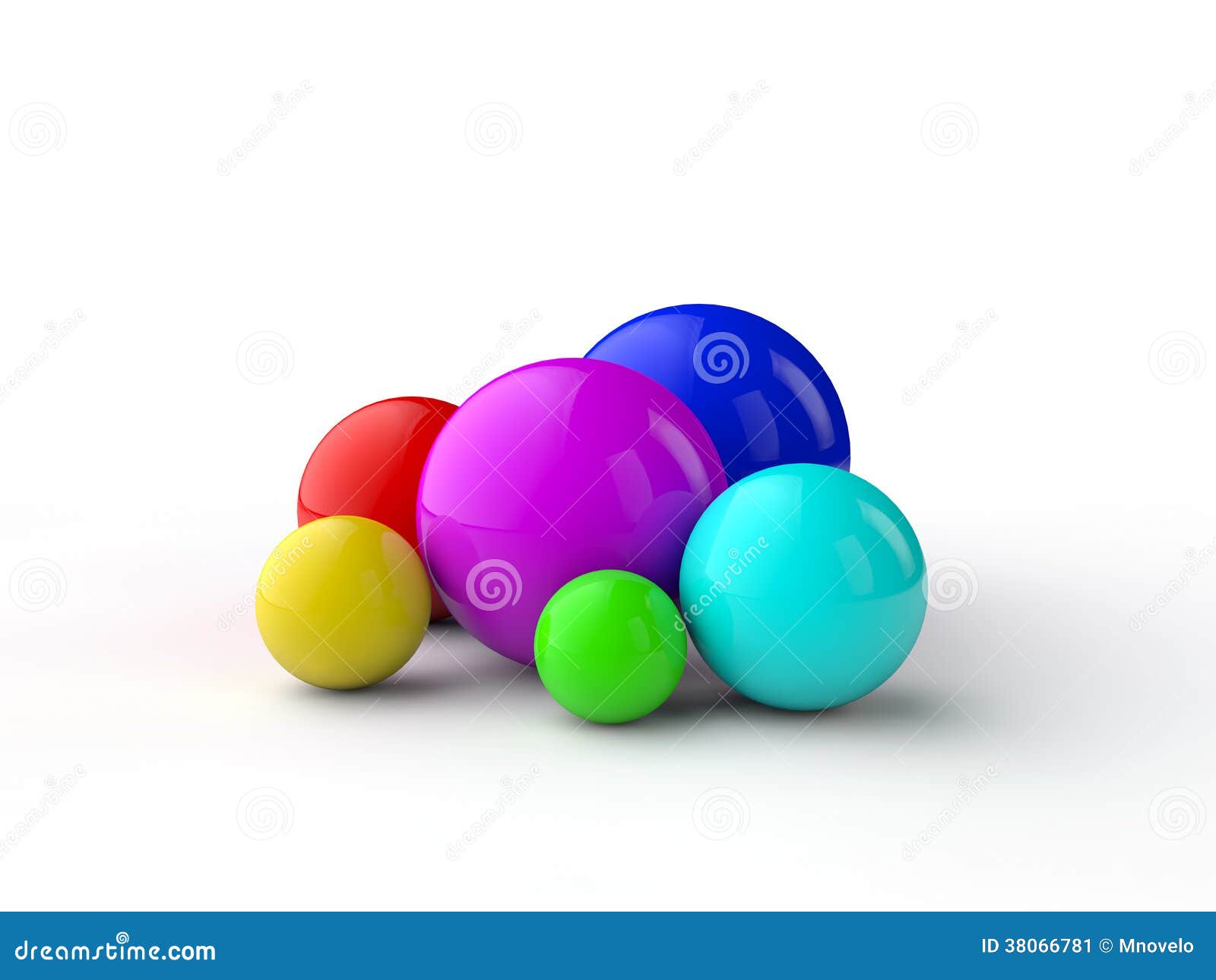 Colorful spheres stock illustration. Illustration of cyan 38066781