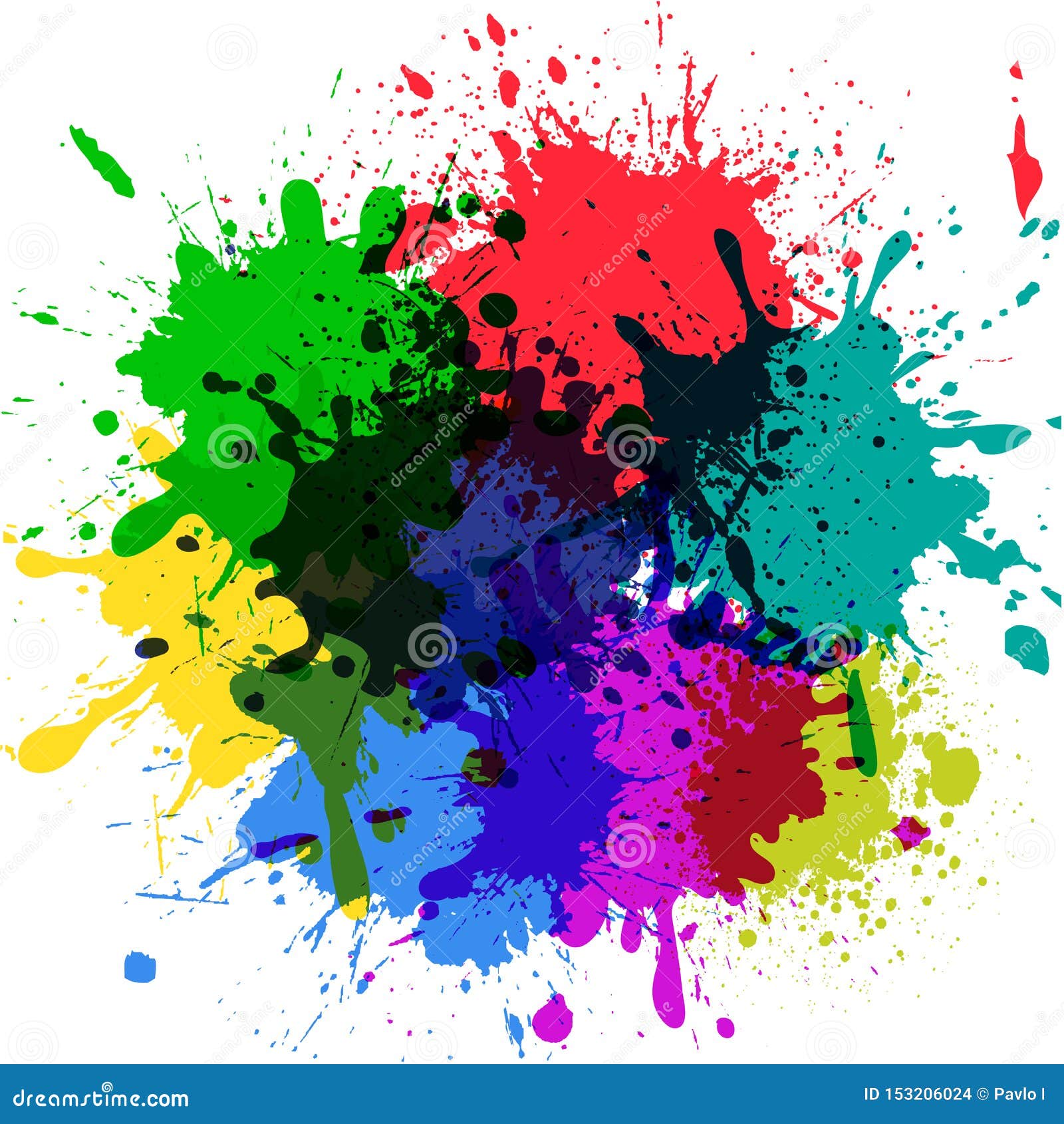 abstract color splash background vector Stock Vector Image Art Alamy