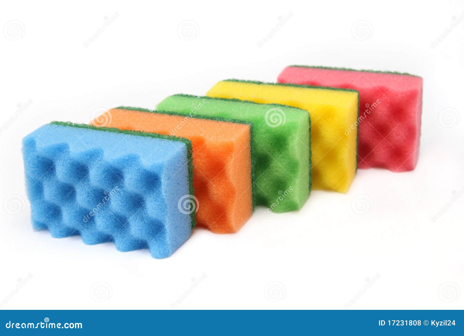Colorful Sponges for Cleaning Isolated Stock Photo Image of cleanse