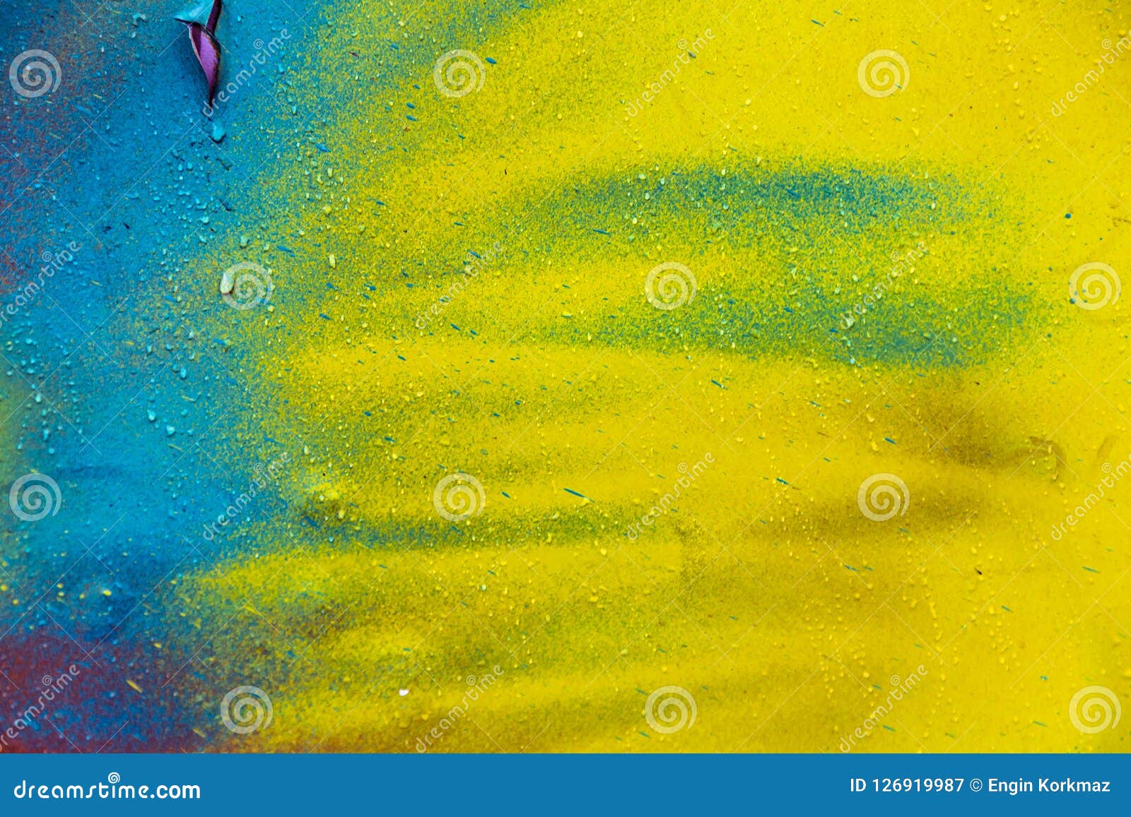 Colorful Spray Paint Splatters On The Wall Stock Image - Image of dirty ...