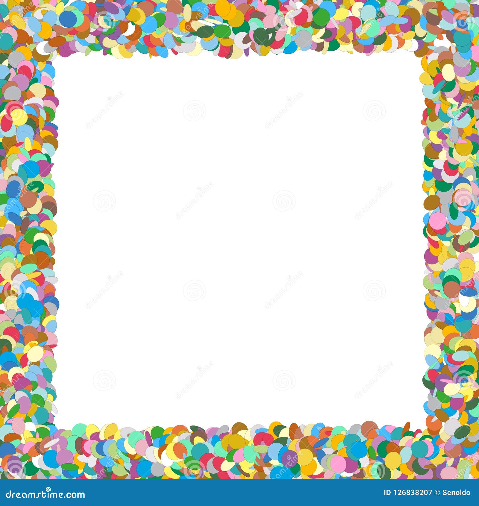 confetti border - colorful and squarish formed  