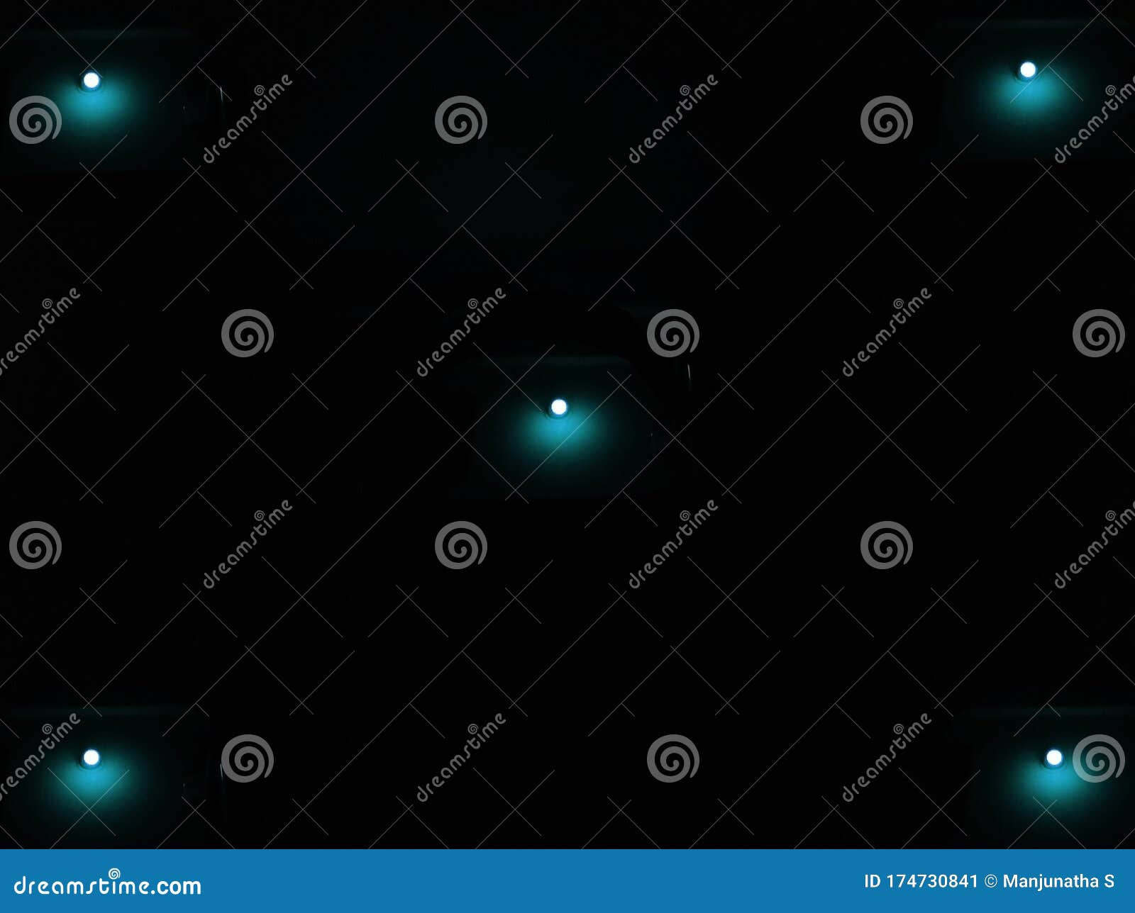 Colorful Stage and Incandescent Light Background, Technology of Glowing