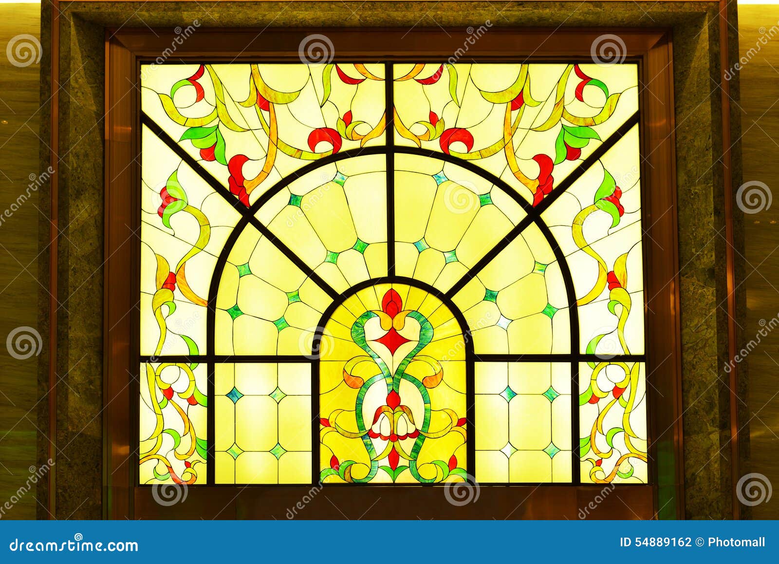 Colorful Stained Glass Window Stock Photo Image of decoration, liquid 54889162