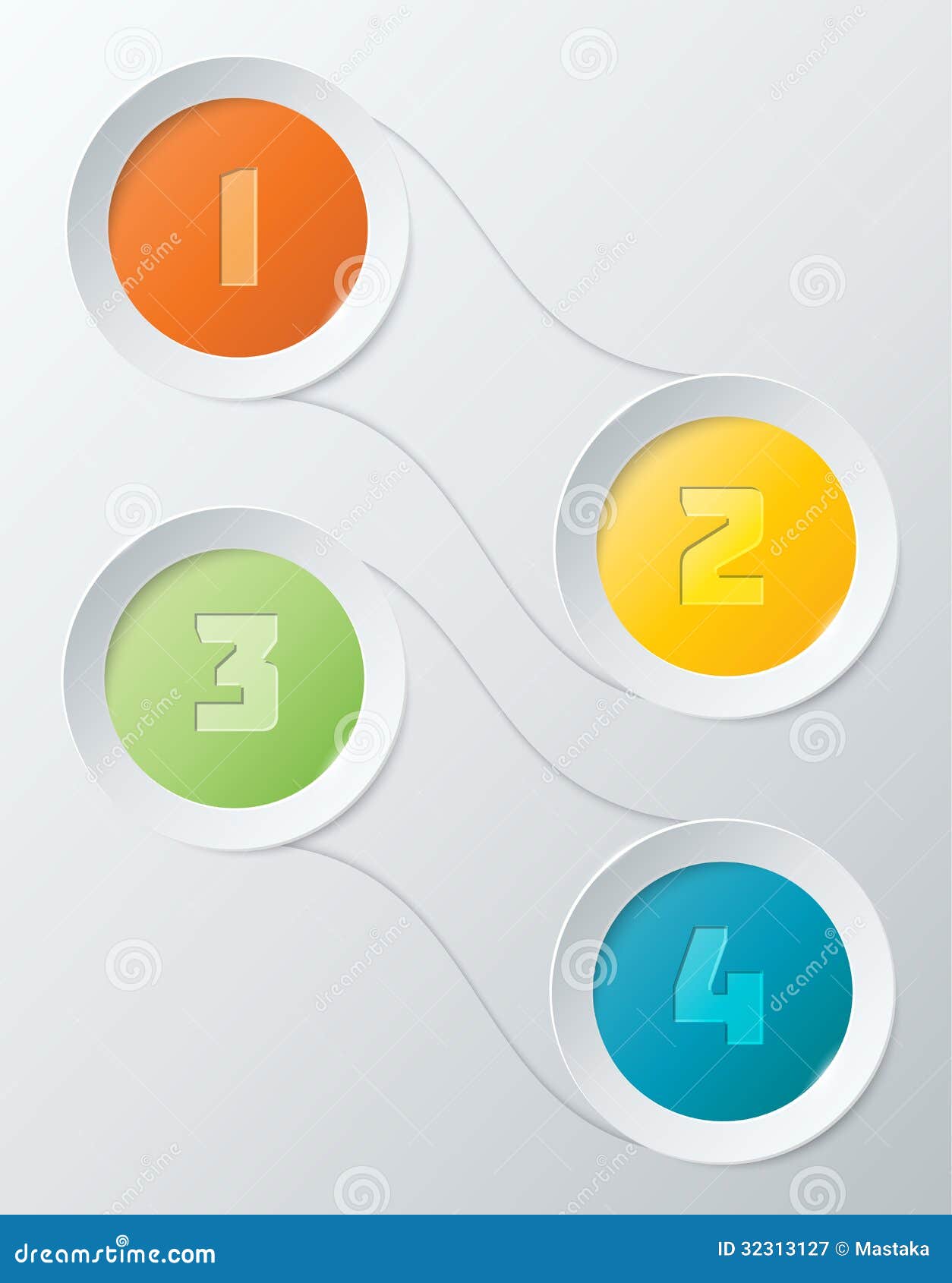 Colorful Steps Infographics Elements Stock Vector Illustration of