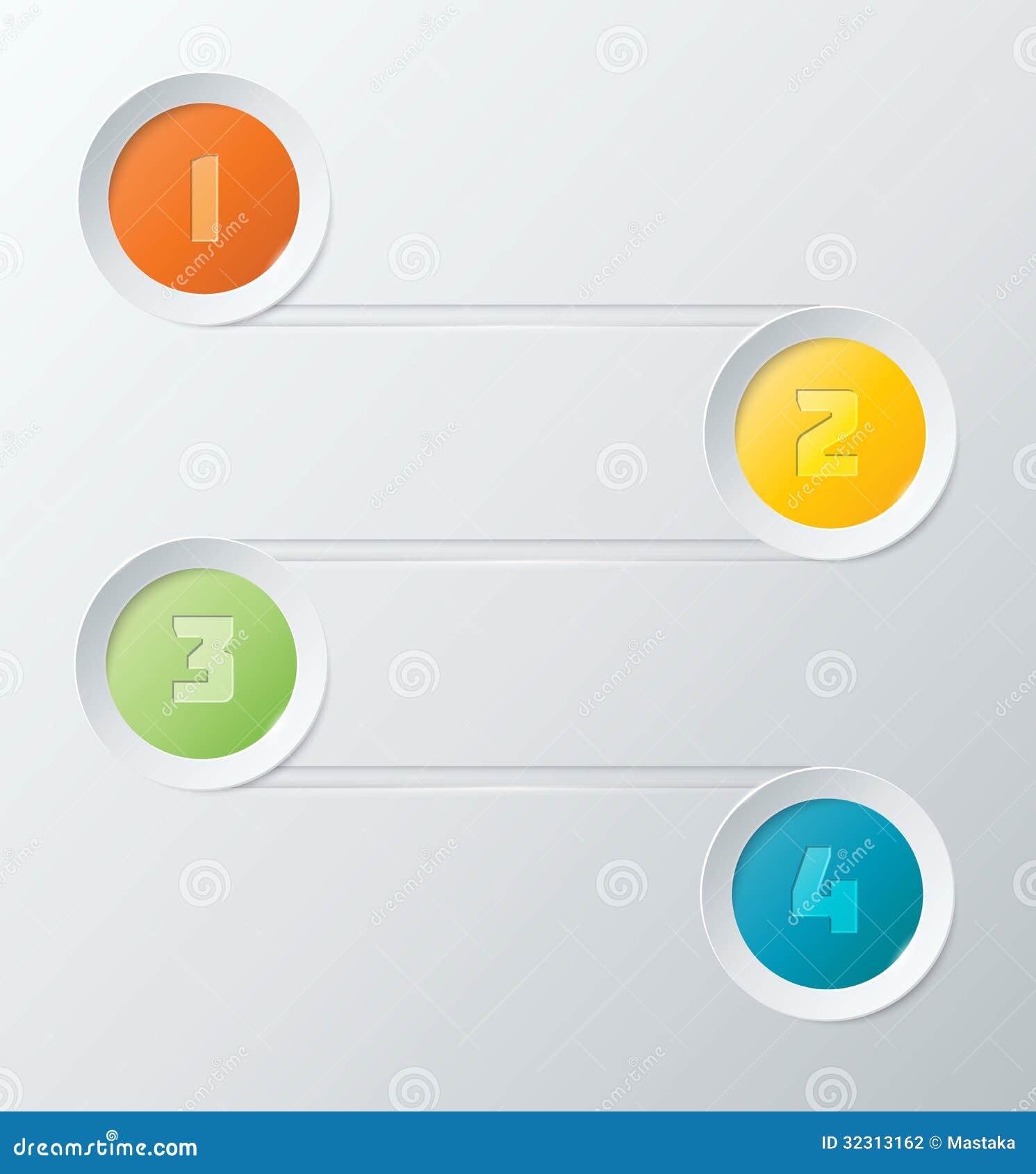 Colorful Steps Infographics Elements Stock Vector Illustration of