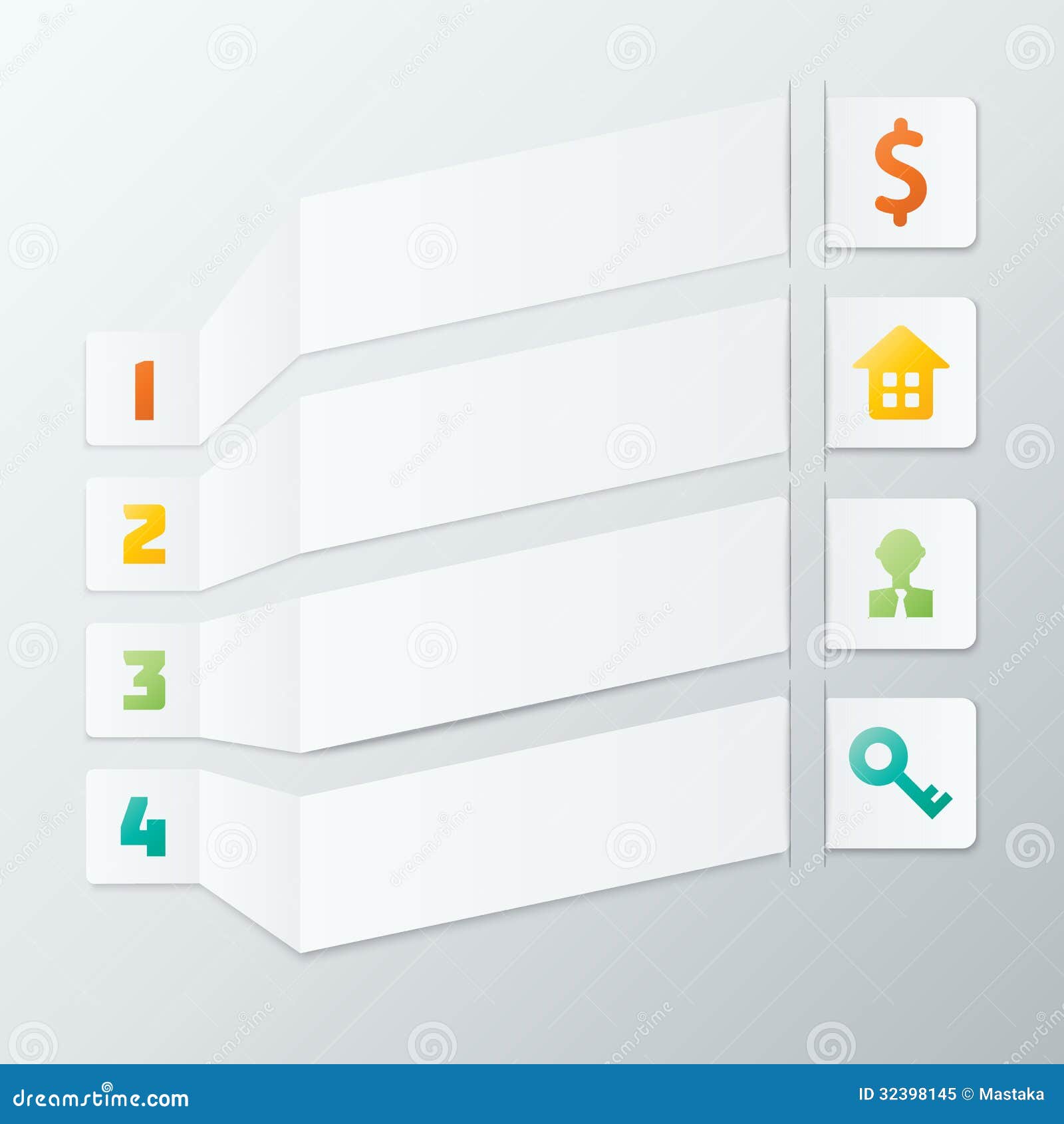 Colorful Steps Infographics Elements Stock Vector Illustration of