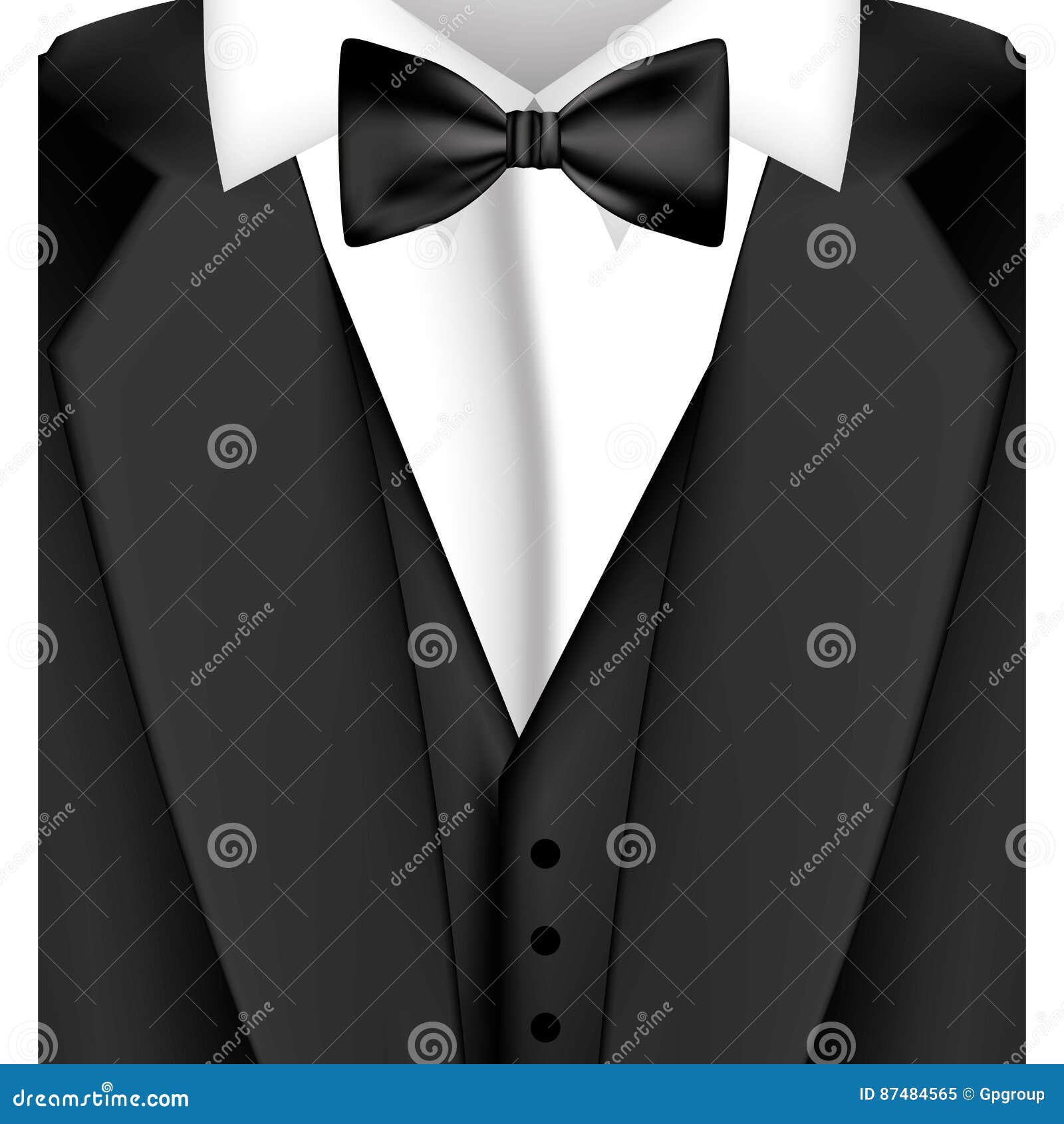 Colorful Sticker Suit with Bow Tie Icon Stock Illustration ...