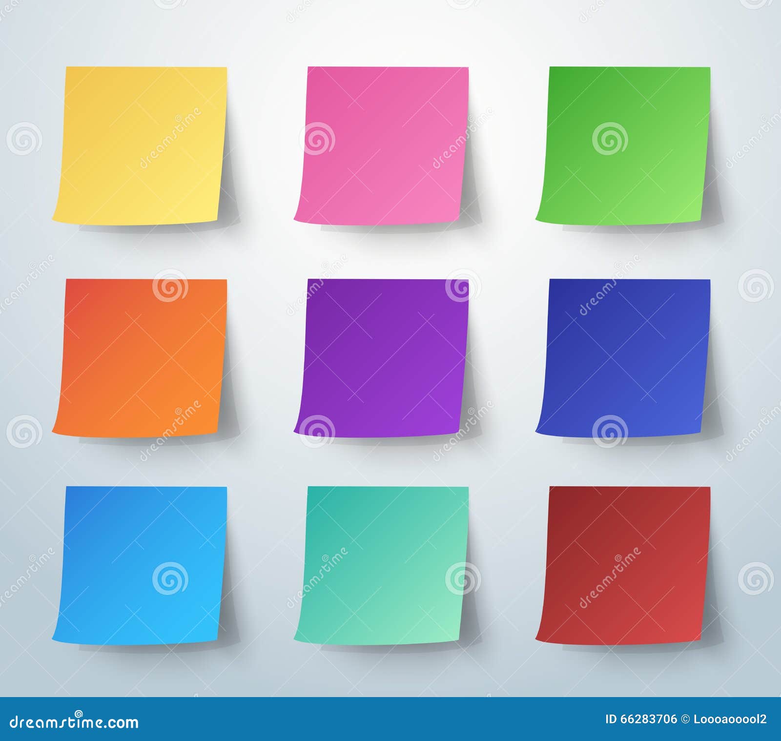 colorful sticky note, post-it.  .