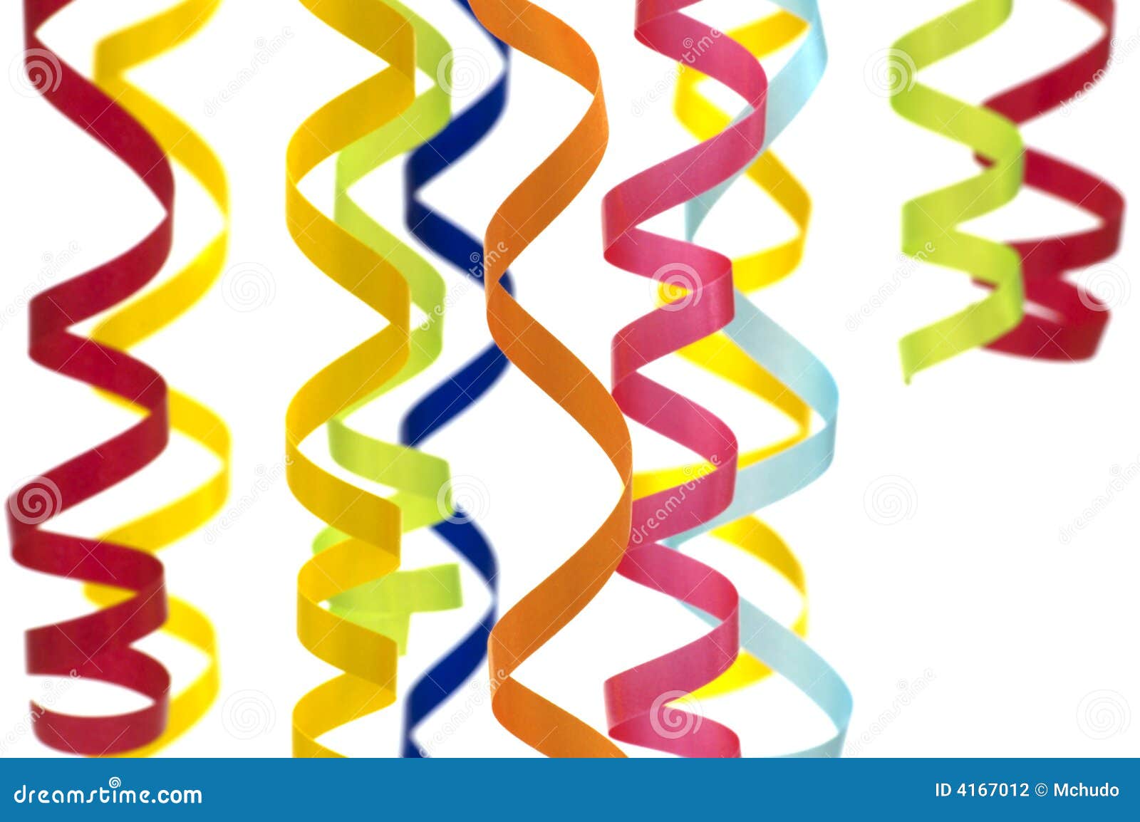 Colorful streamers stock photo. Image of happy, yellow 4167012