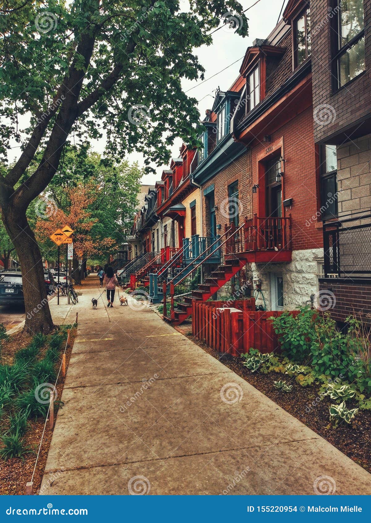 The Colorful Streets of Montreal Editorial Stock Image - Image of
