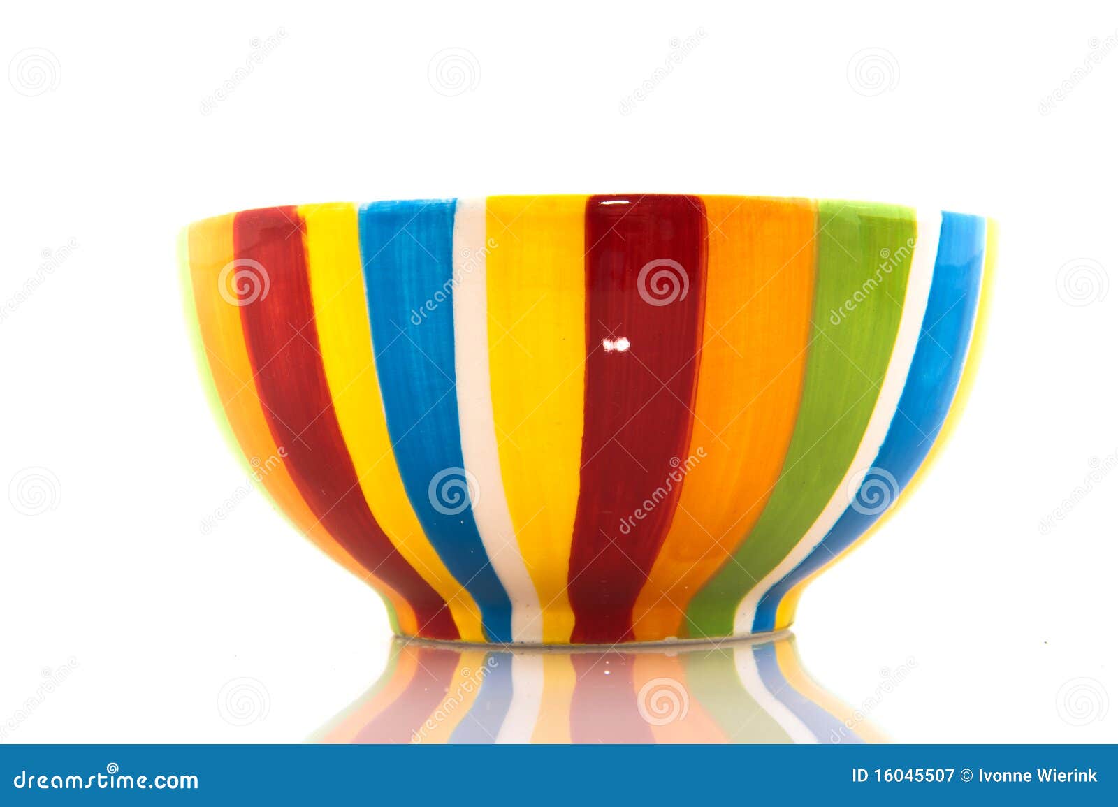 Colorful striped bowl stock image. Image of crockery 16045507
