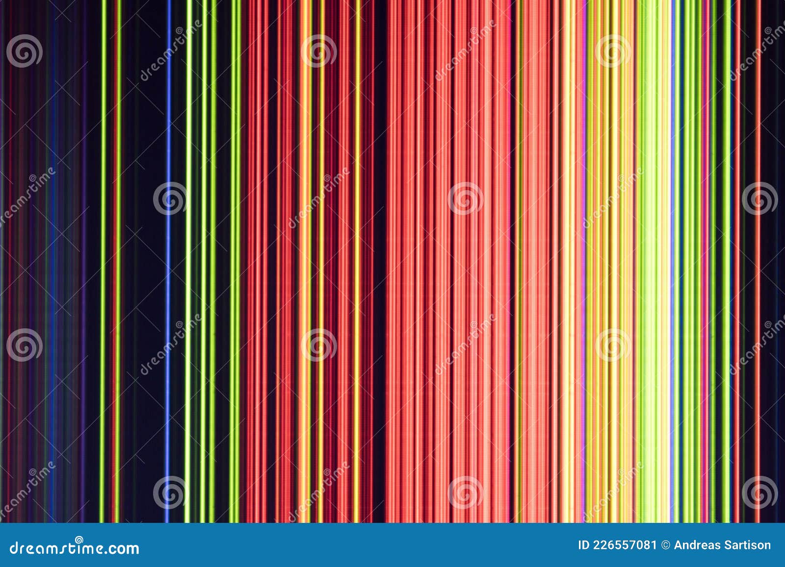 Colorful Stripes on a Broken LCD TV Screen Stock Image Image of
