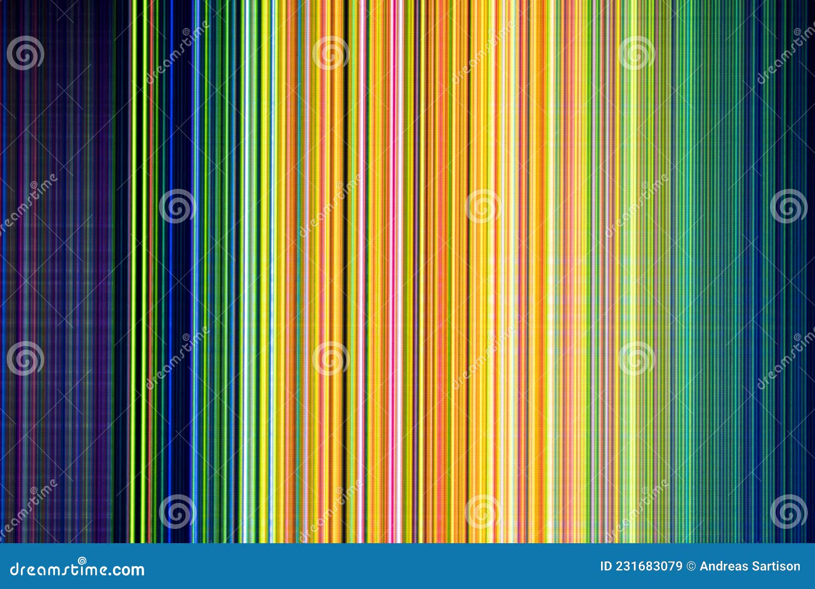 Colorful Stripes on a Broken LCD TV Screen Stock Image Image of