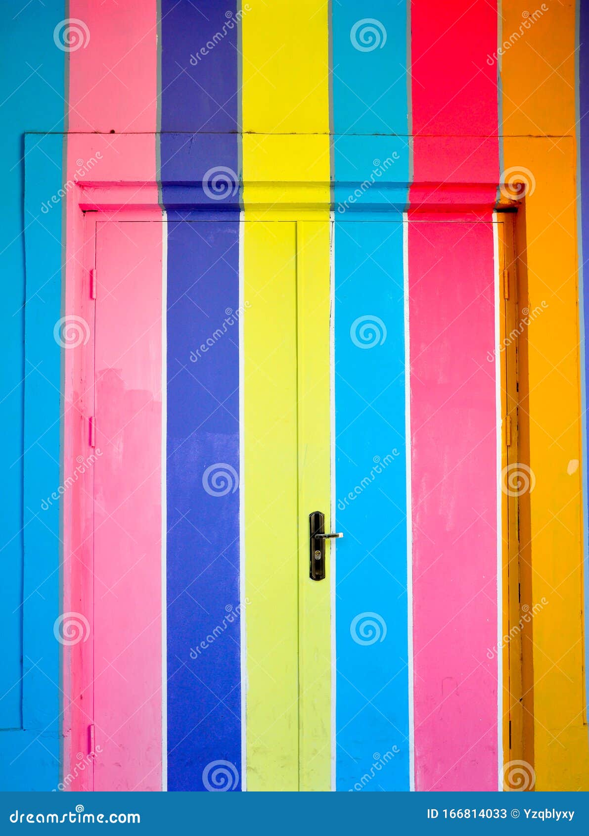 Colorful stripes door stock image. Image of striped - 166814033