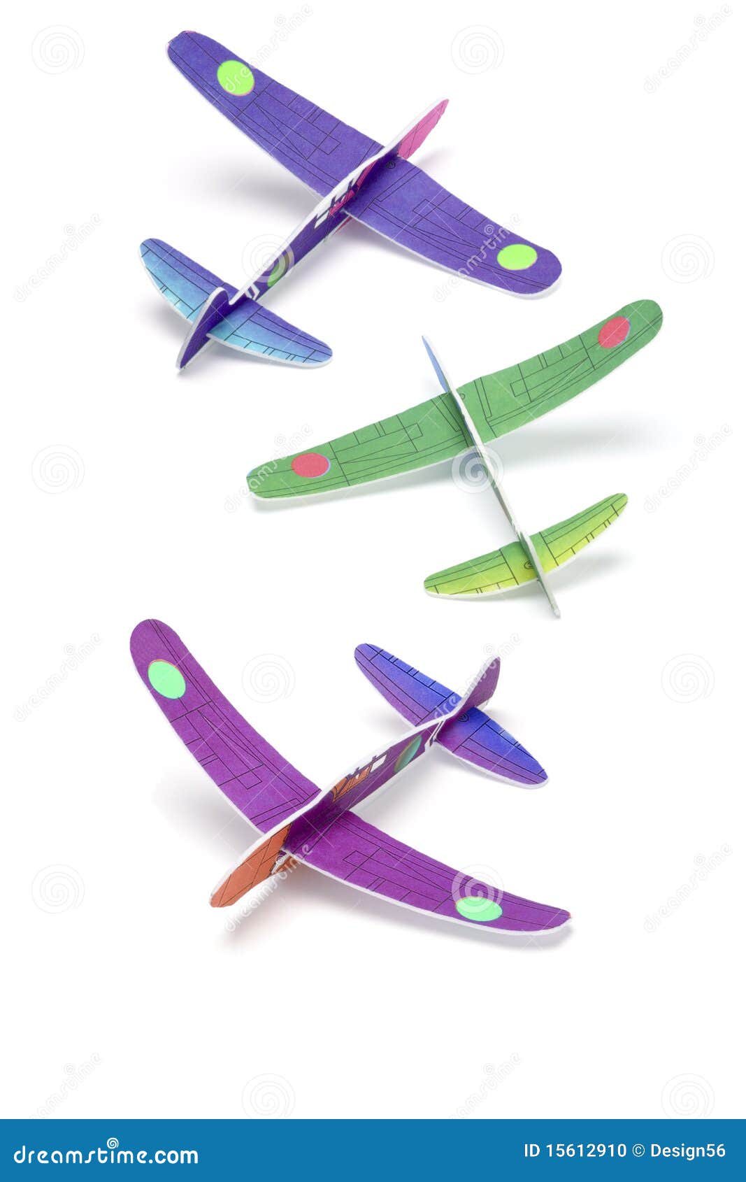 colorful styrofoam toy planes