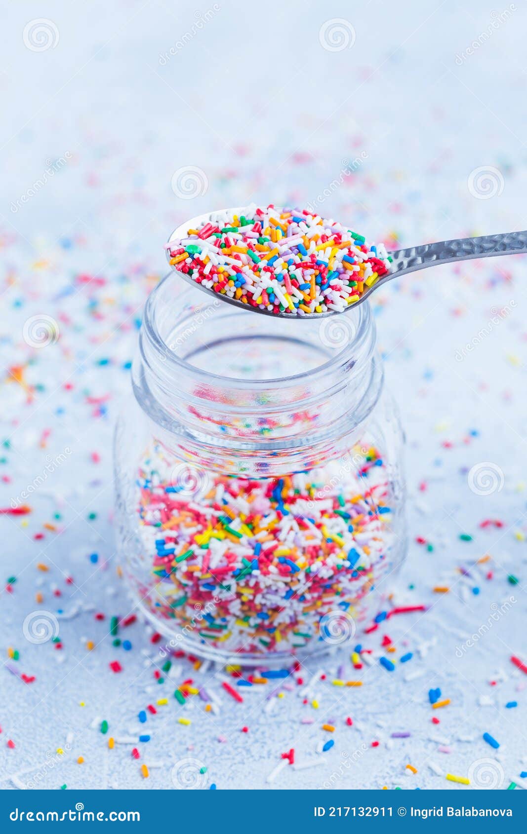 Colorful Sugar Sprinkles for Baking in Icy Tone Stock Image Image of