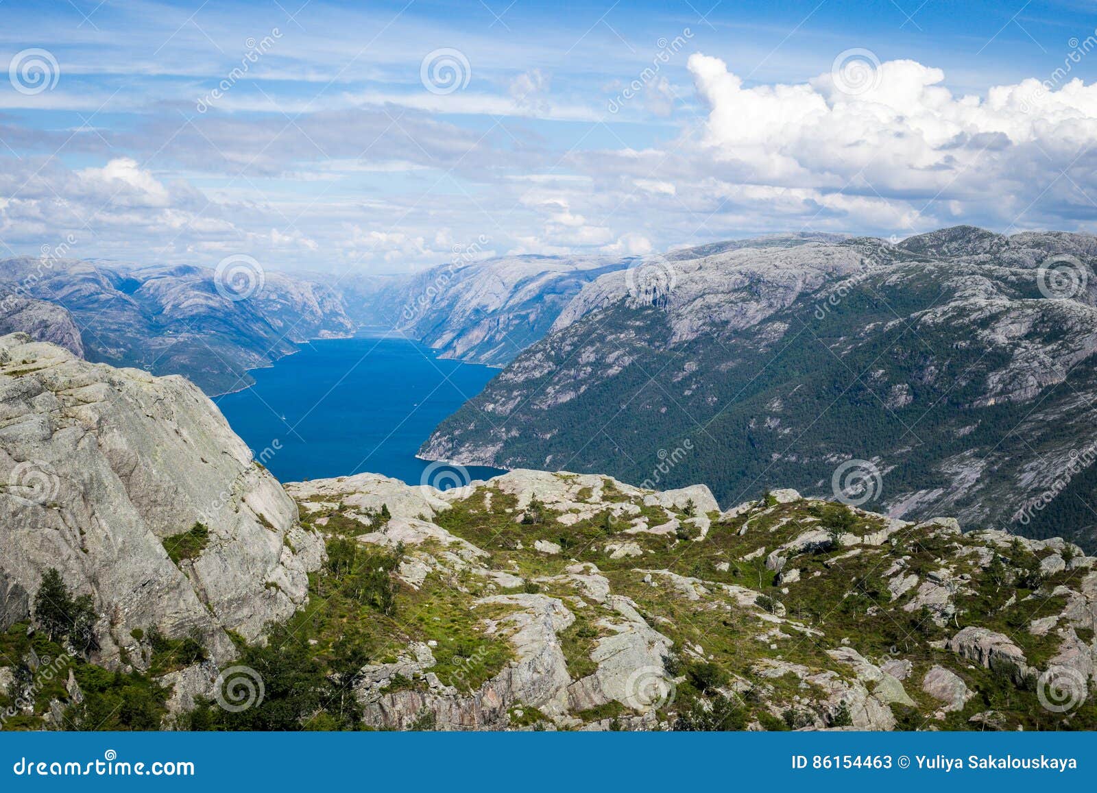 colorful summer landscape in norway mountains.